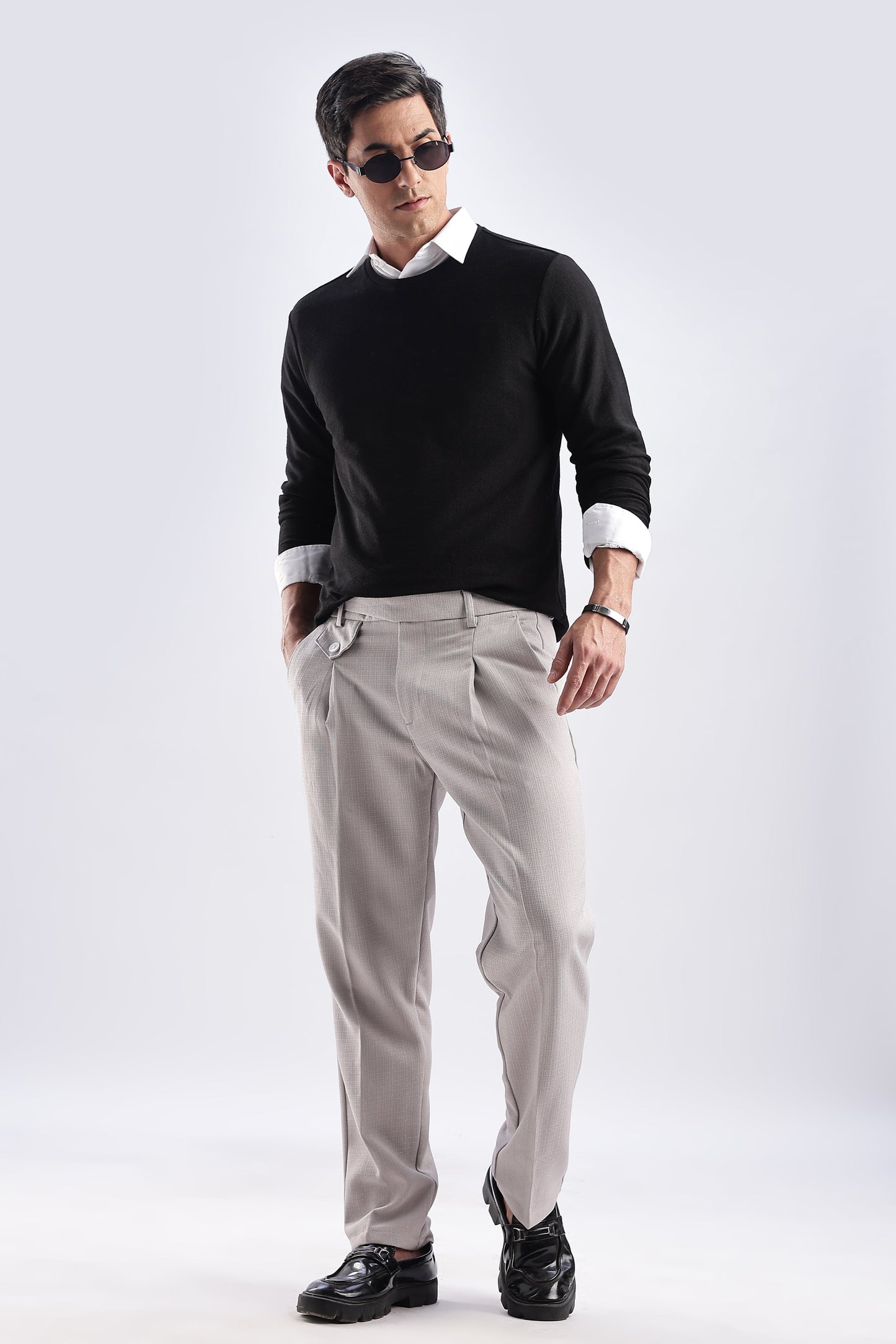 Men Gorkha Pant-Lt Grey