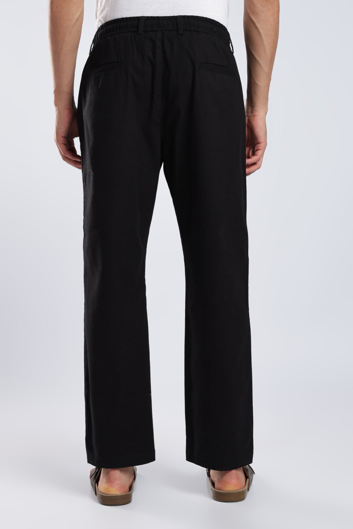 Men Marvel Linen Traveller Trouser – Black