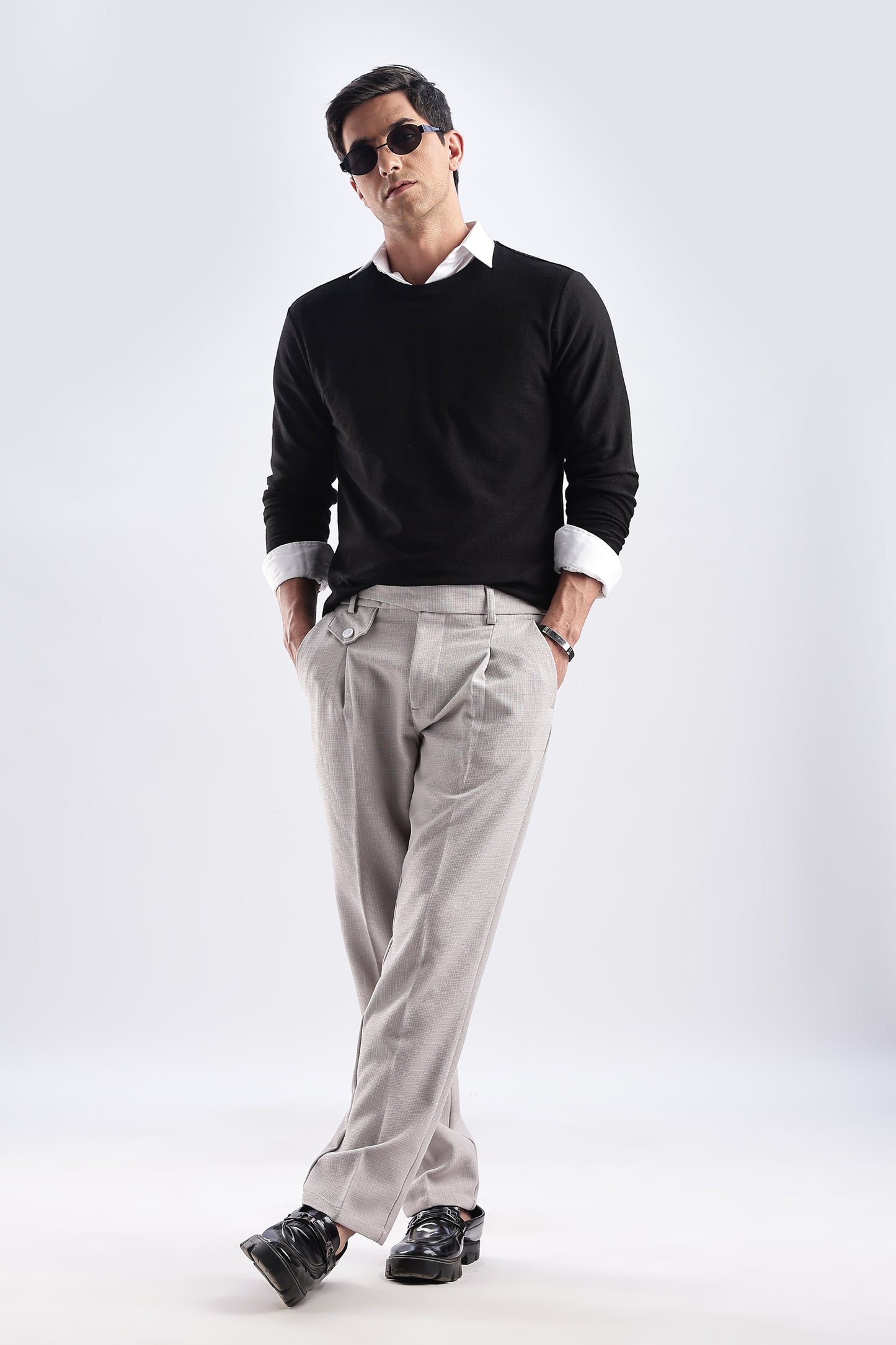 Men Gorkha Pant-Lt Grey