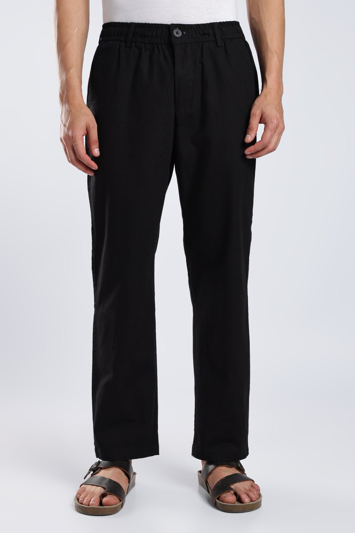 Men Marvel Linen Traveller Trouser – Black