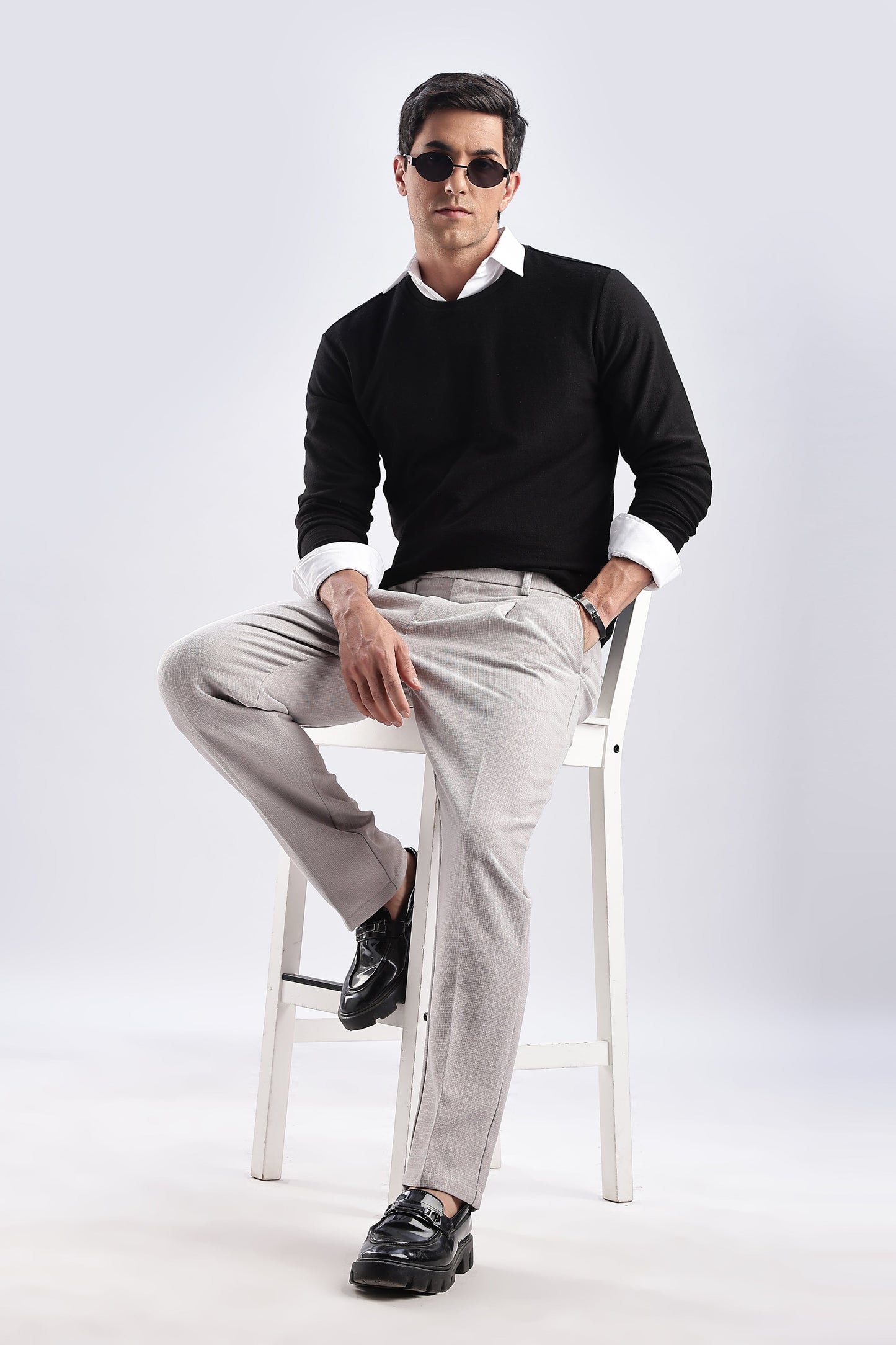 Men Gorkha Pant-Lt Grey