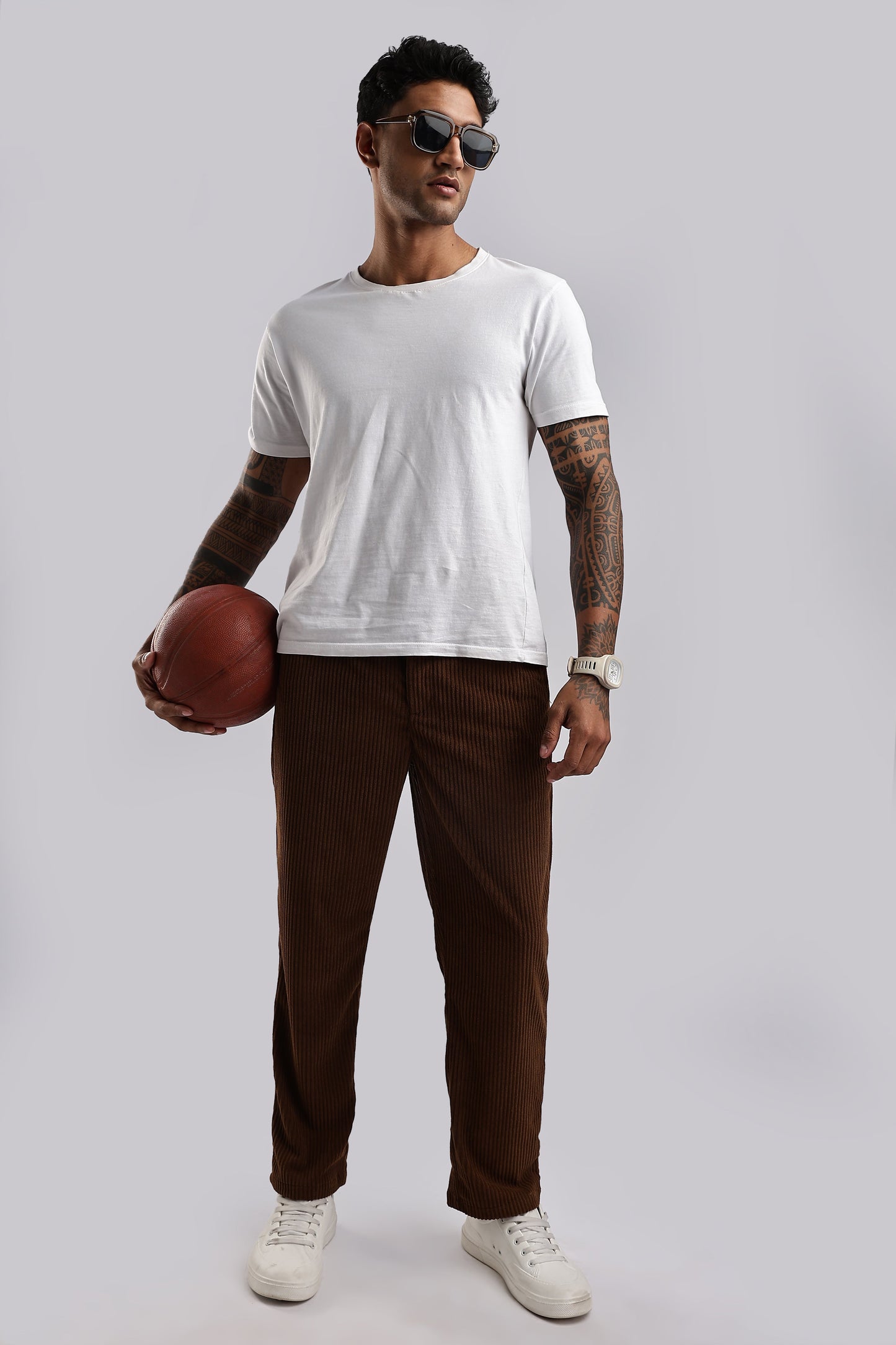 Men Corduroy Relaxed Traveller-Khakhi