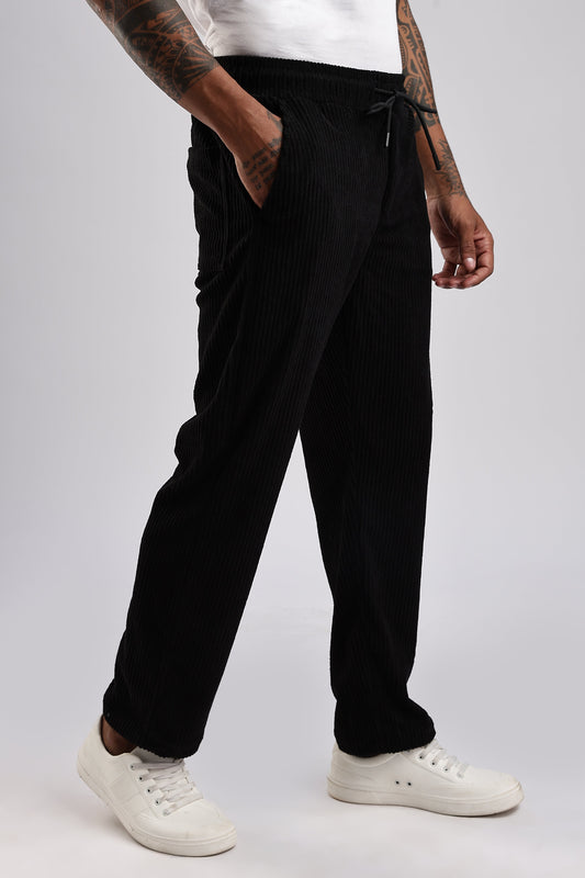 Men Corduroy Relaxed Traveller-Black