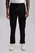 Men Structured Imported Utility Cargo-Black