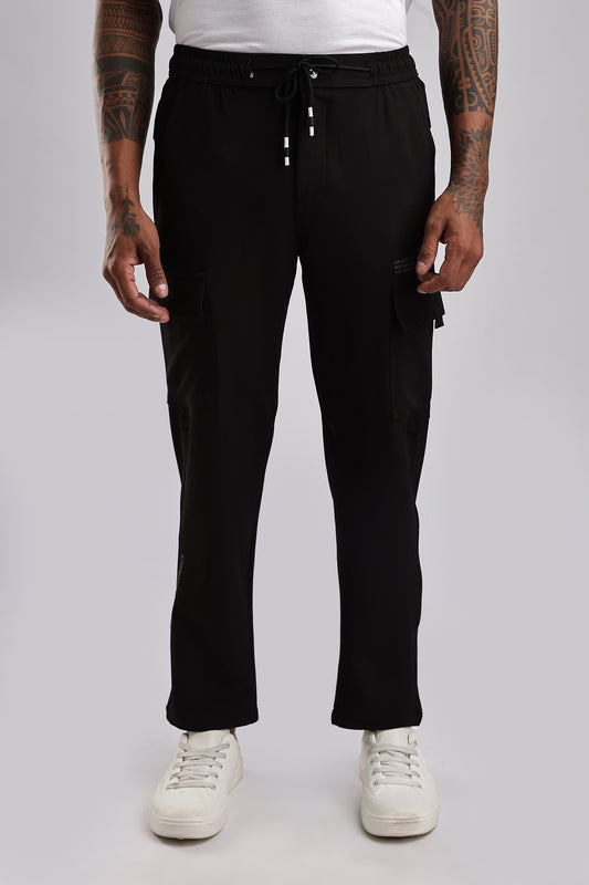 Men Structured Imported Utility Cargo-Black