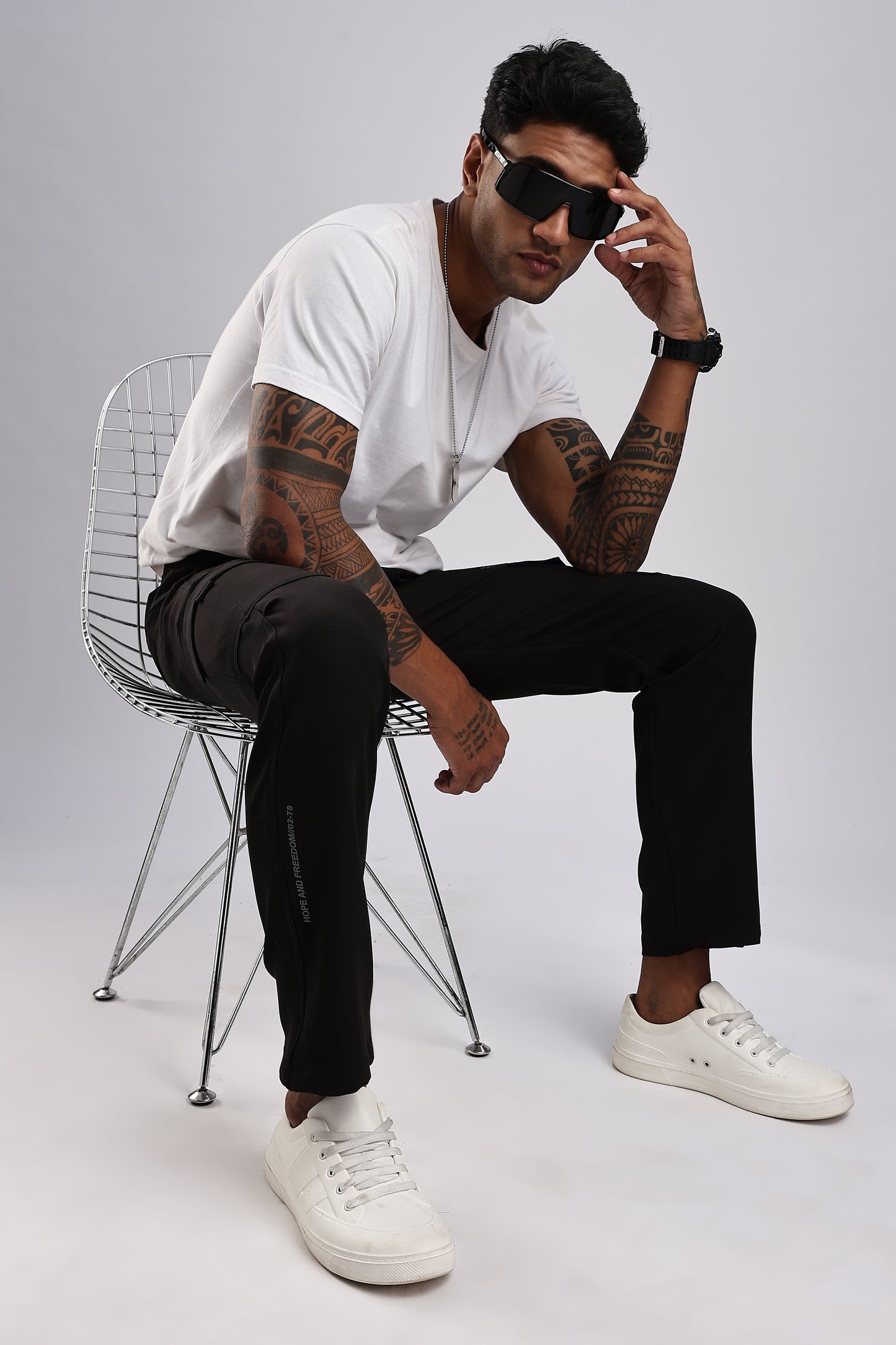 Men Structured Imported Utility Cargo-Black