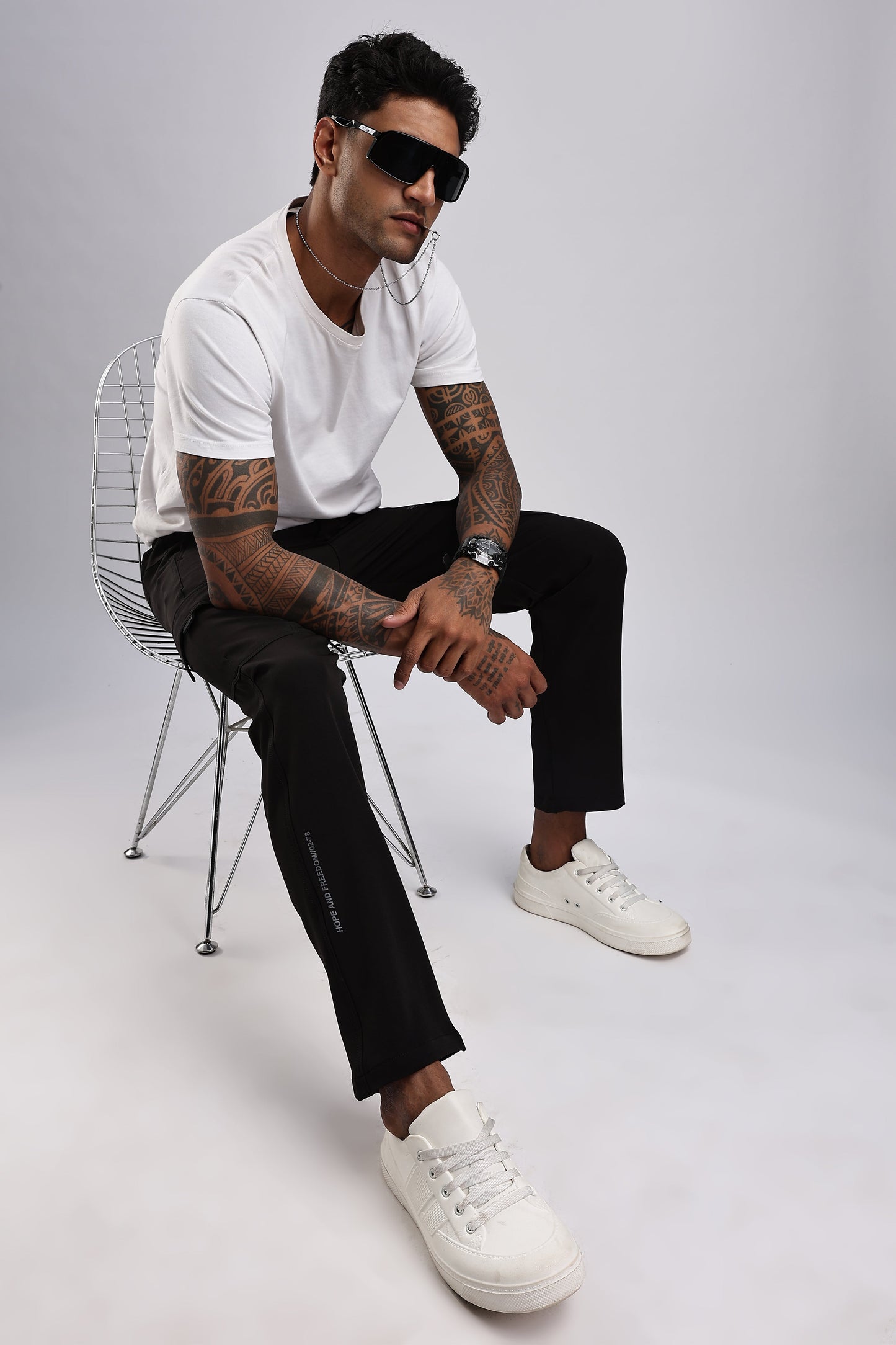 Men Structured Imported Utility Cargo-Black