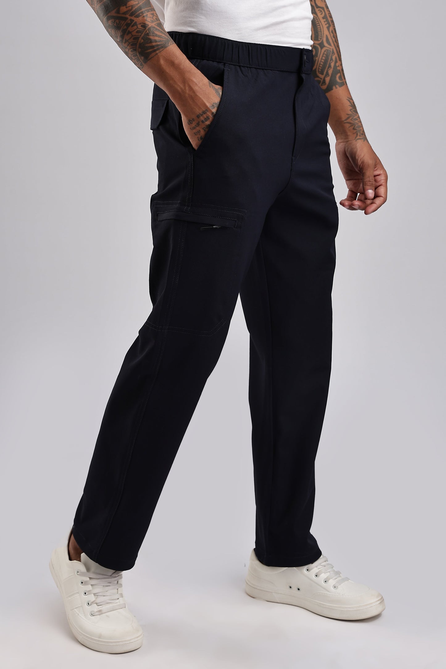 Men Structured Adventure Cargo-Navy