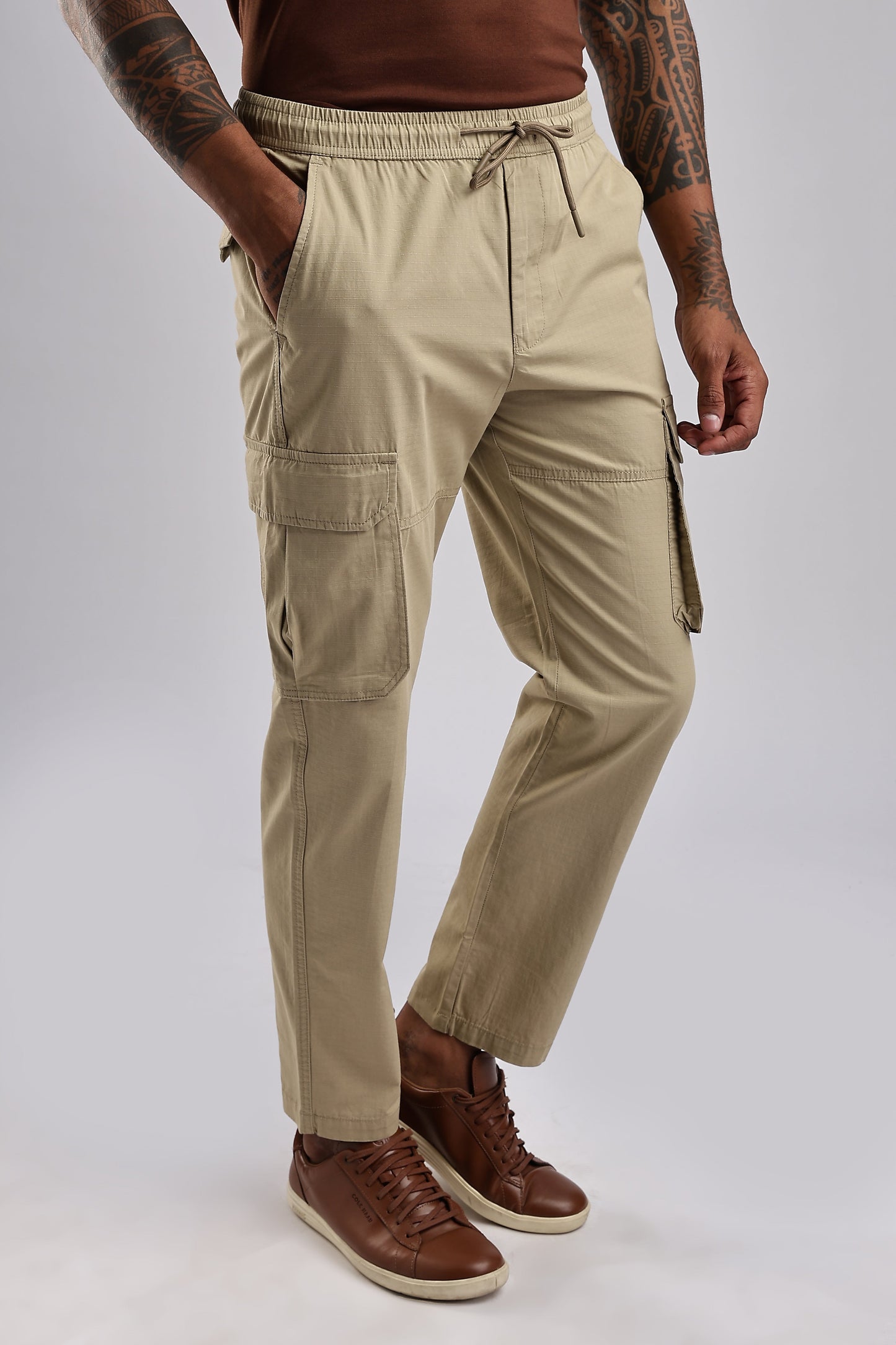 Men Ribstop Cargo-Beige