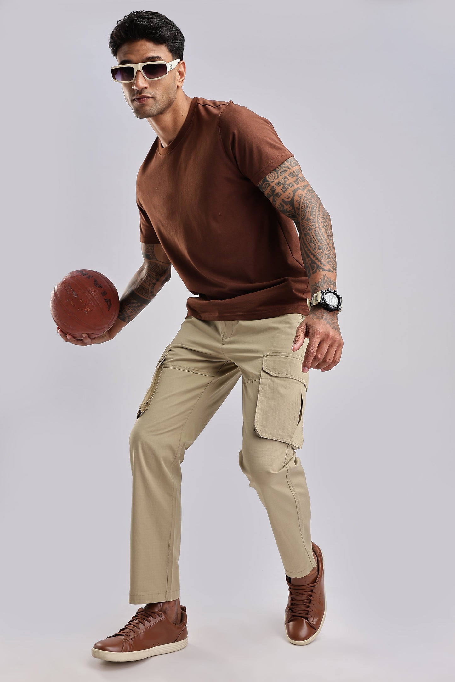 Men Ribstop Cargo-Beige