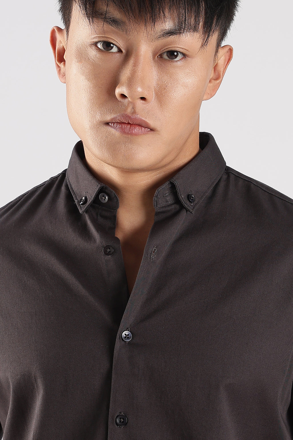 Men Army Twill Shirts-Grey