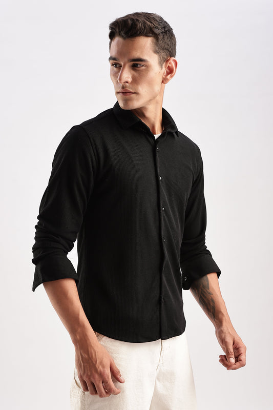 Men Honeycomb TXO Shirts-Black