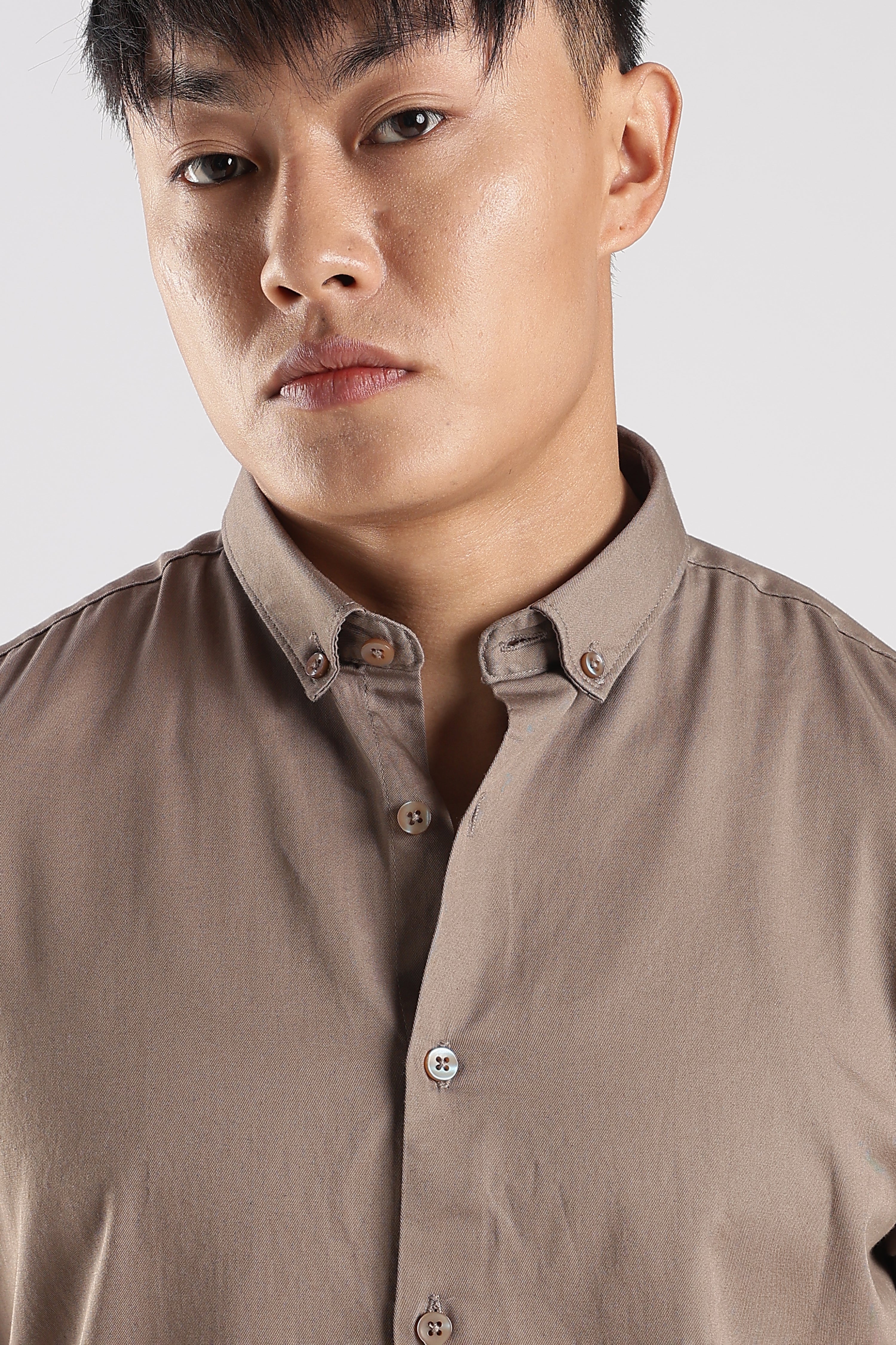 Men Army Twill Shirts-Khakhi