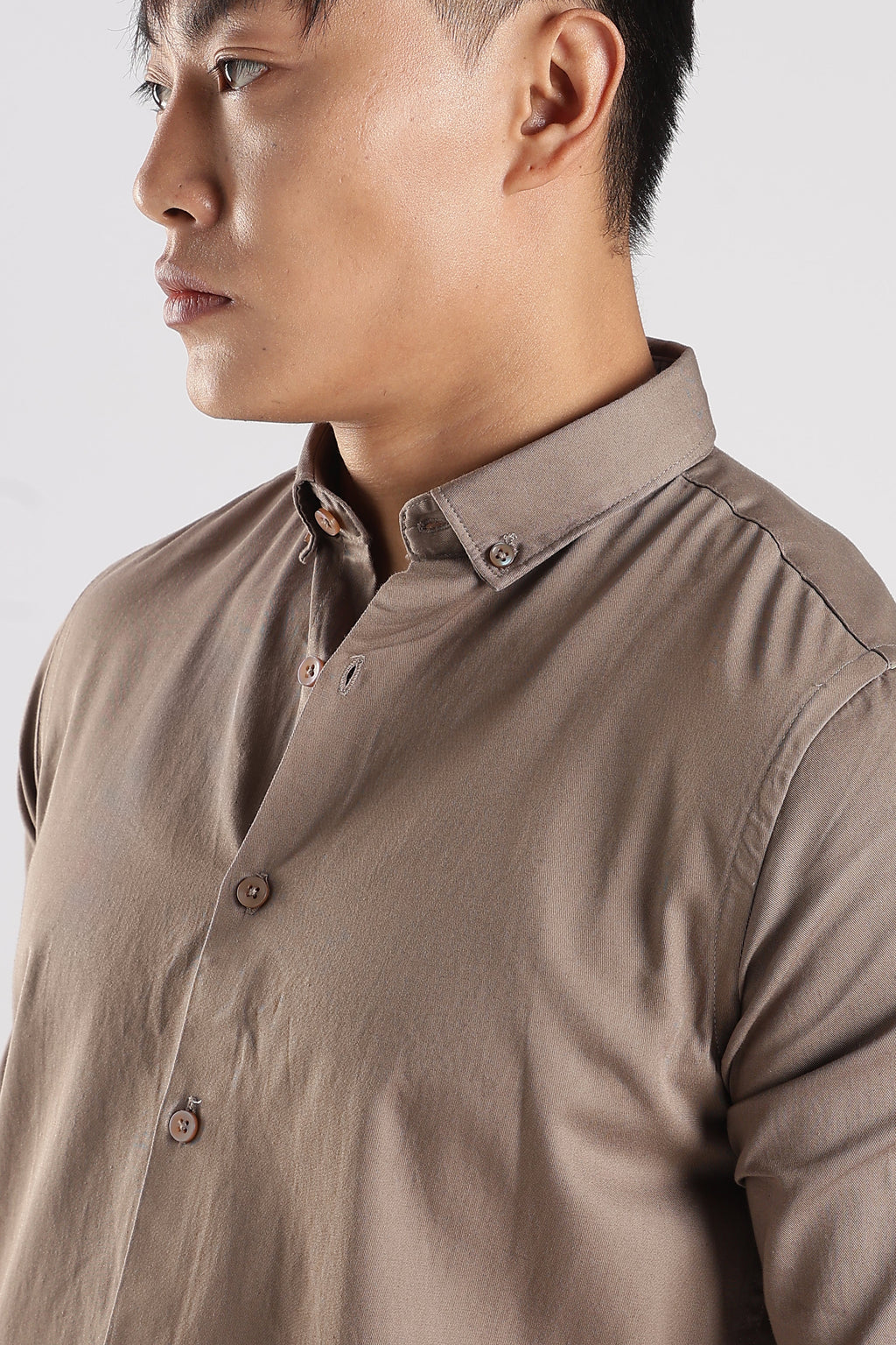Men Army Twill Shirts-Khakhi