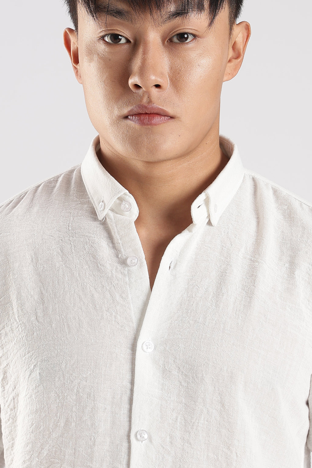 Men Linen Mix Shirts-White
