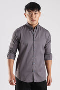 Men Army Twill Shirts-Lt Grey