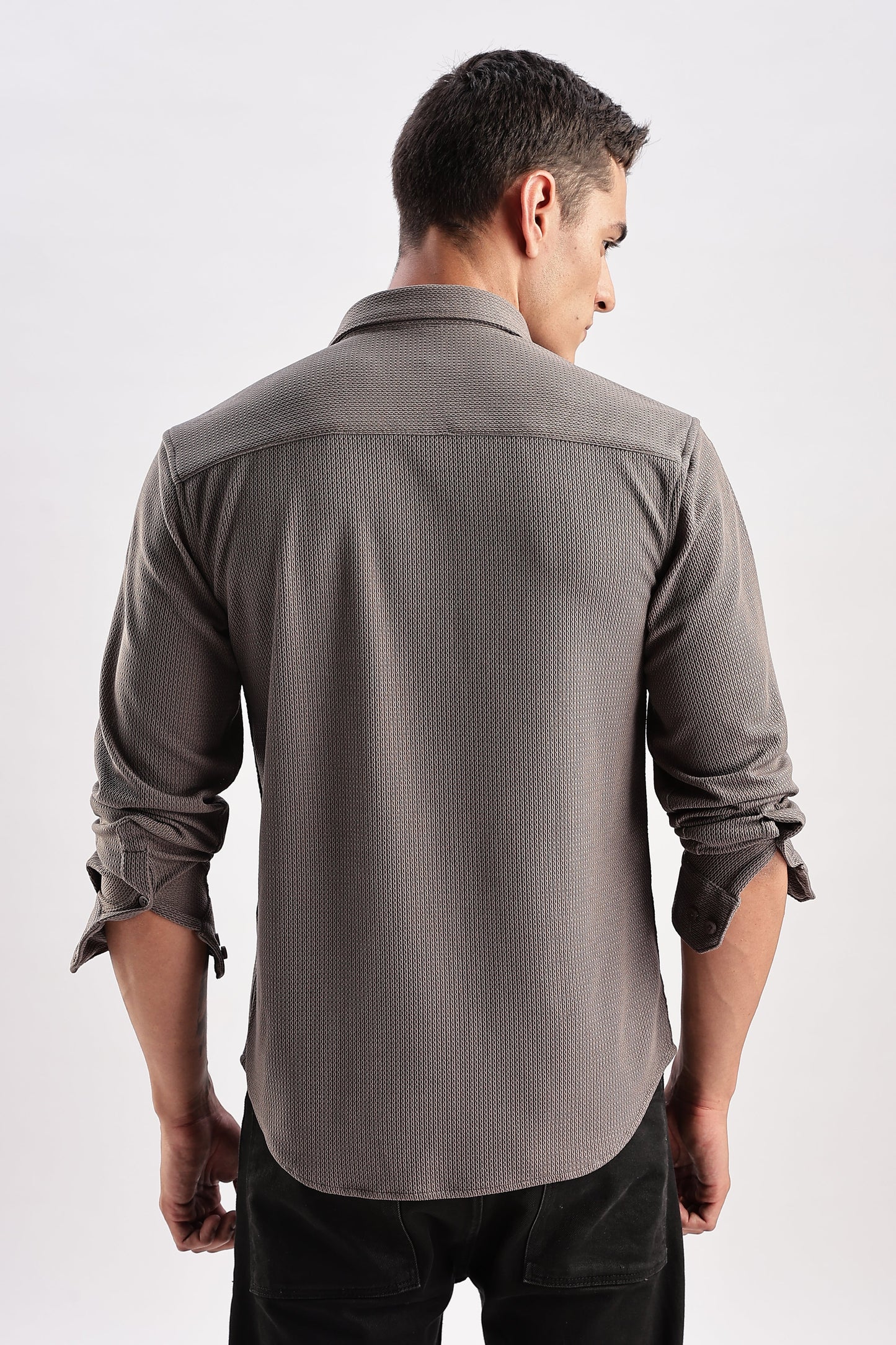 Men Honeycomb TXO Shirts-Grey