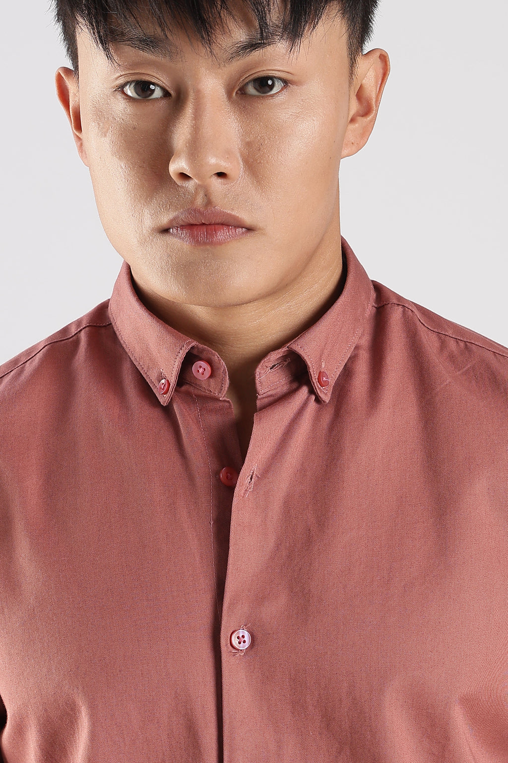 Men Army Twill Shirts-Pink