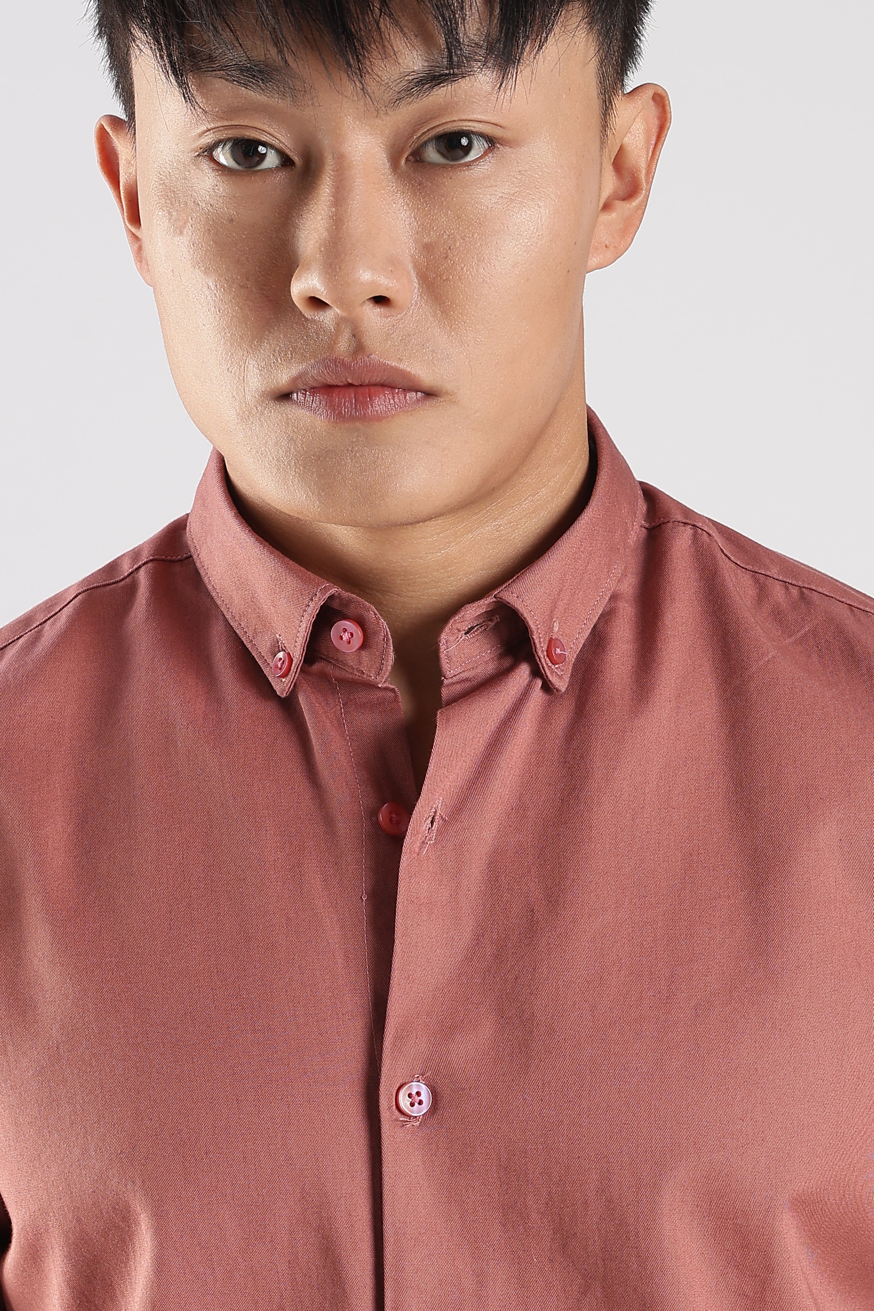Men Army Twill Shirts-Pink