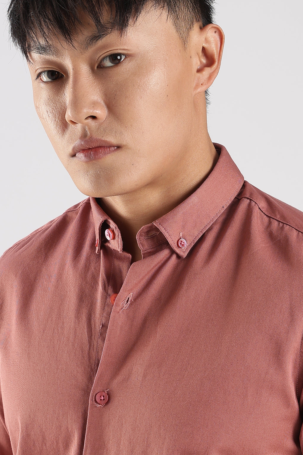 Men Army Twill Shirts-Pink