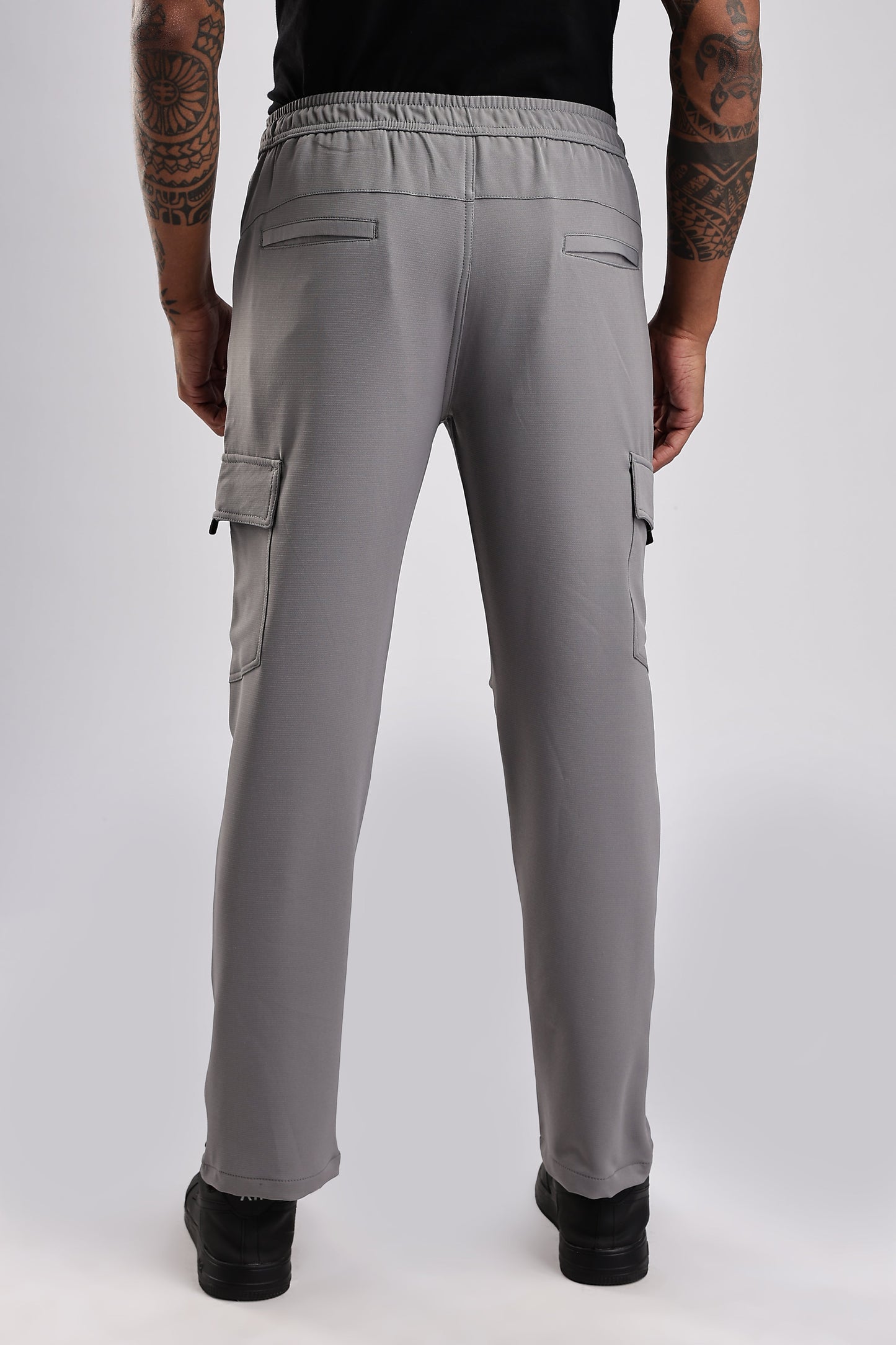 Men Structured Imported Utility Cargo-Lt Grey