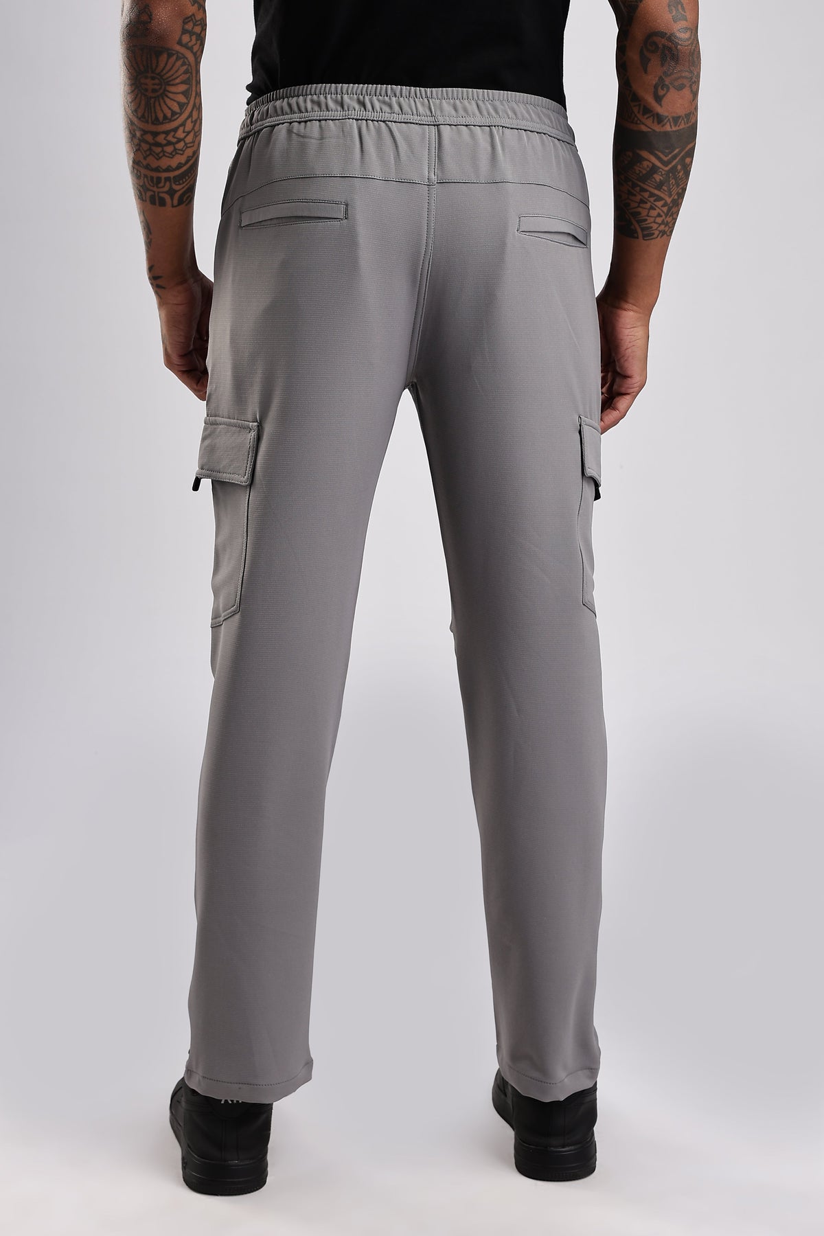 Men Structured Imported Utility Cargo-Lt Grey