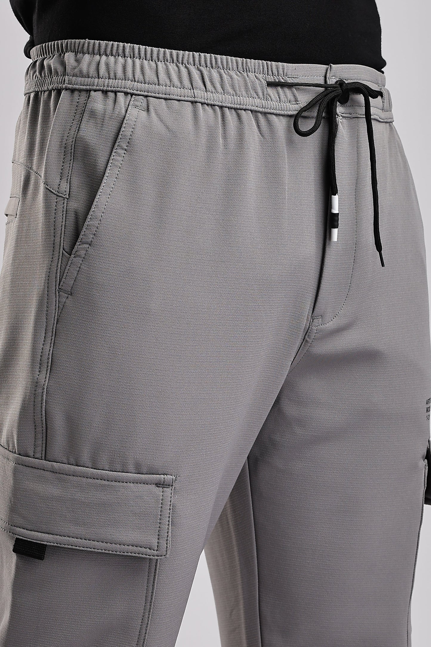 Men Structured Imported Utility Cargo-Lt Grey