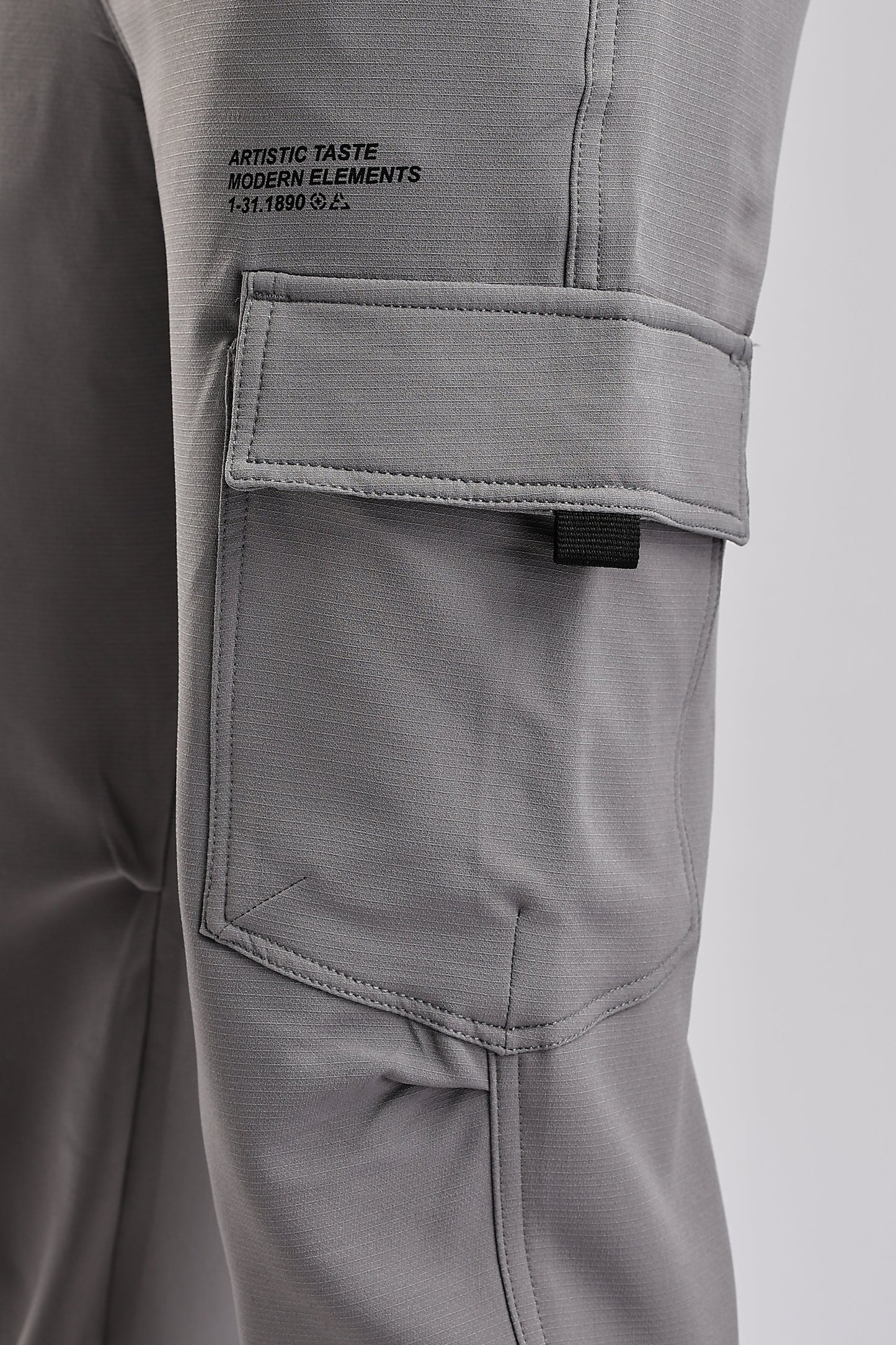 Men Structured Imported Utility Cargo-Lt Grey