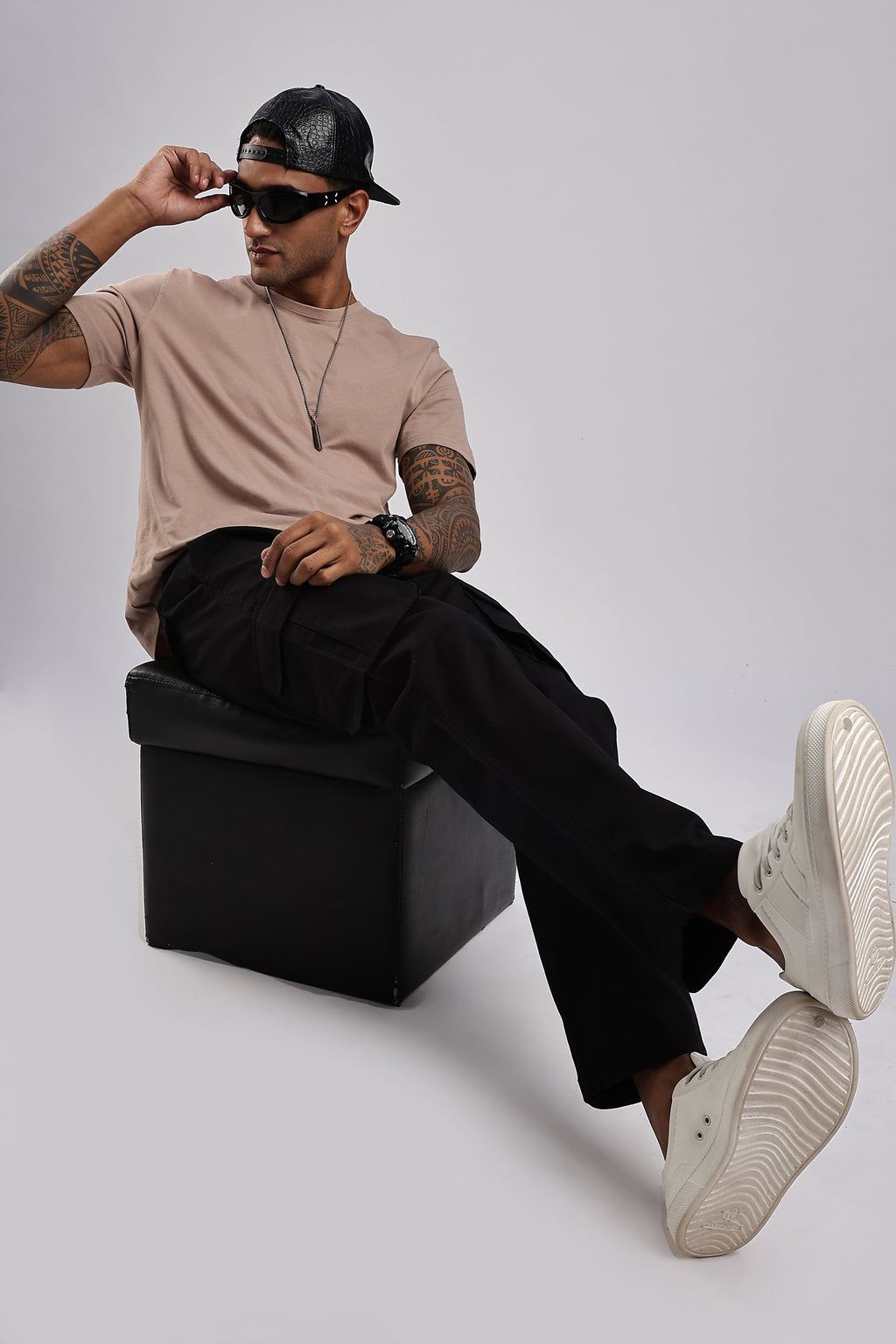 Men Ribstop Cargo-Black