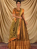 Tissue Copper Gold Designer Lehenga for Women