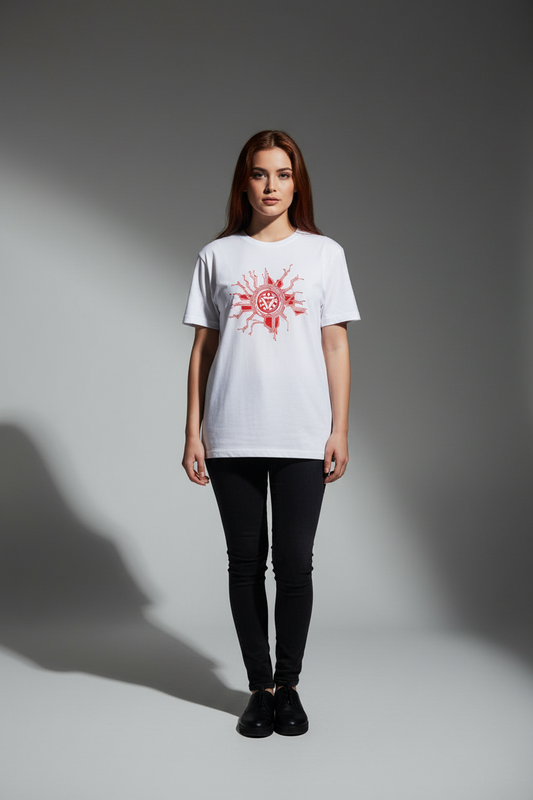 Women White Oversized T-Shirt - 100% Cotton Bio Wash Terry