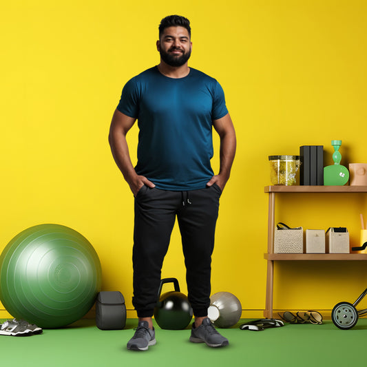 Active Crew neck chest printed reversable performance Tee -Plus Size