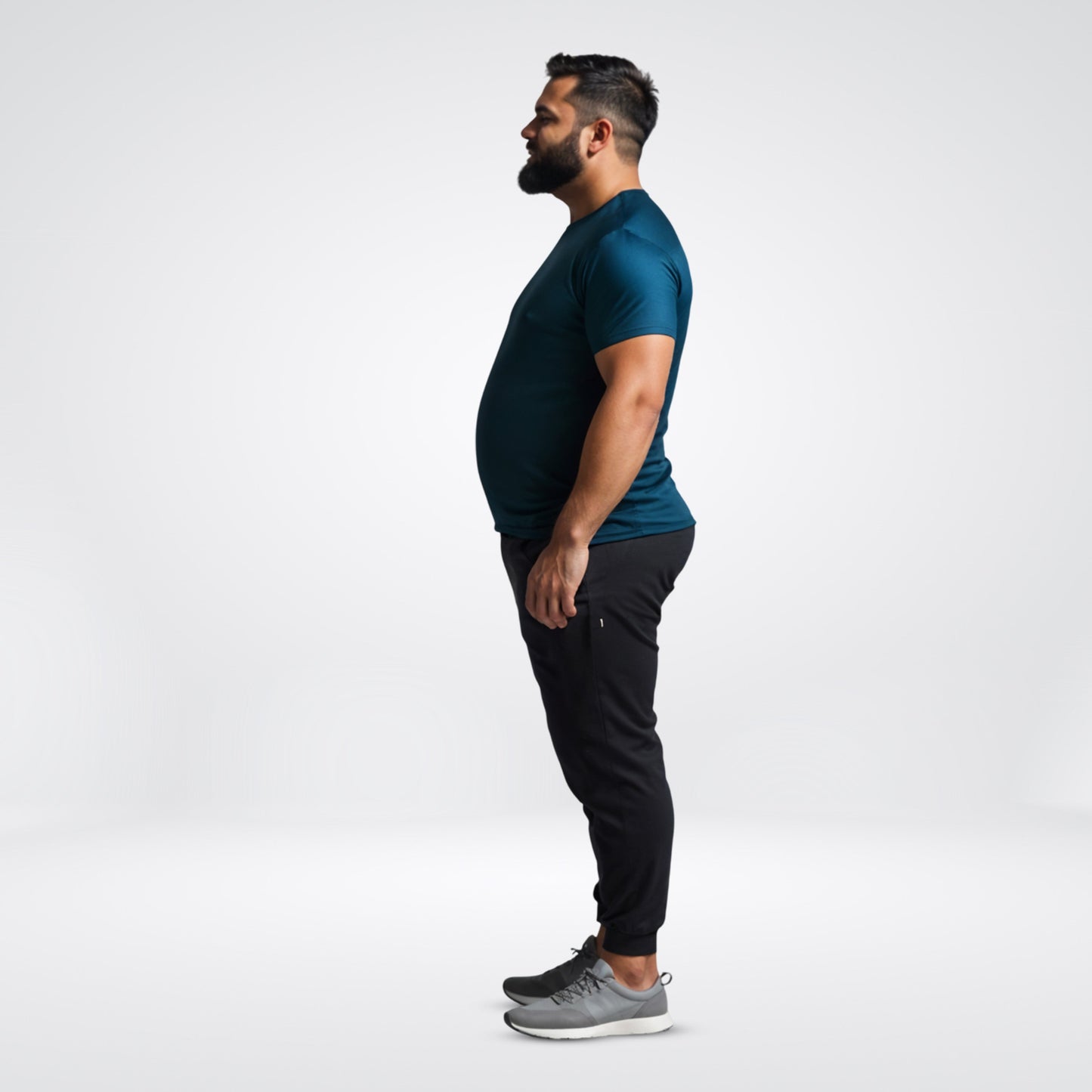 Active Crew neck chest printed reversable performance Tee -Plus Size