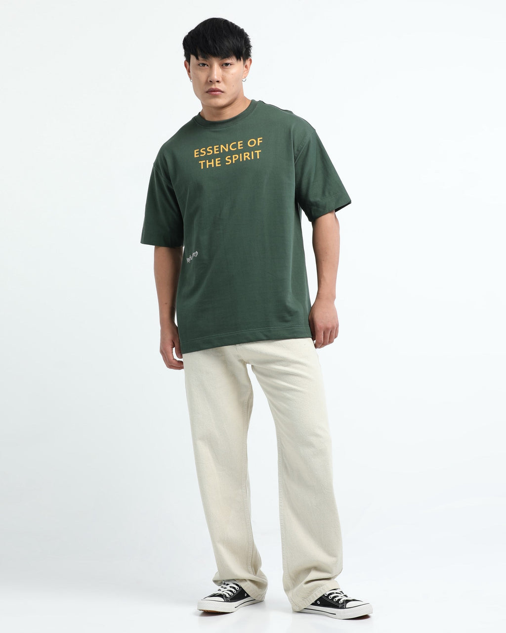 ESSENCE OF SPIRIT FOREST GREEN TEE - Relaxed Fit