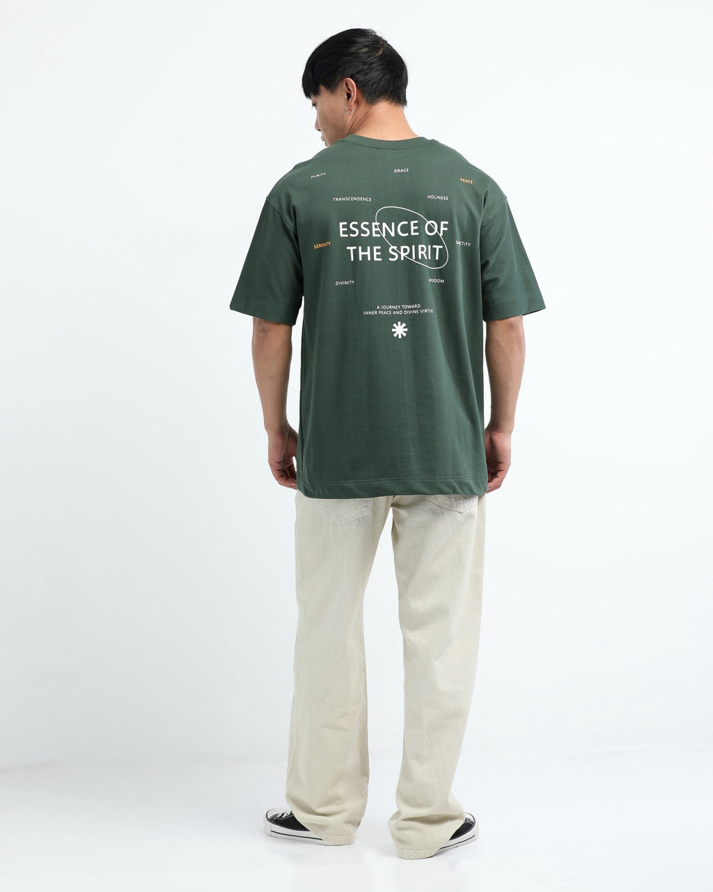 ESSENCE OF SPIRIT FOREST GREEN TEE - Relaxed Fit