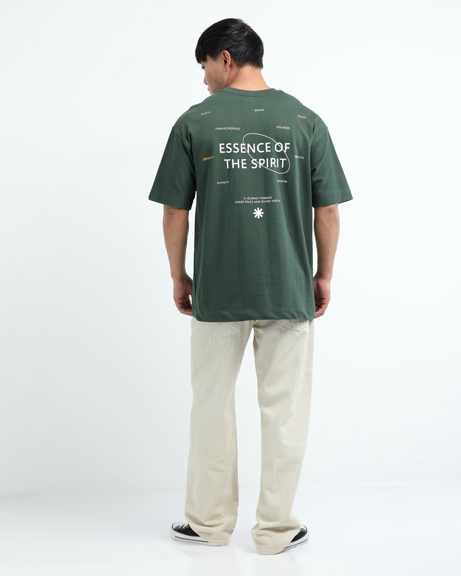 ESSENCE OF SPIRIT FOREST GREEN TEE - Relaxed Fit