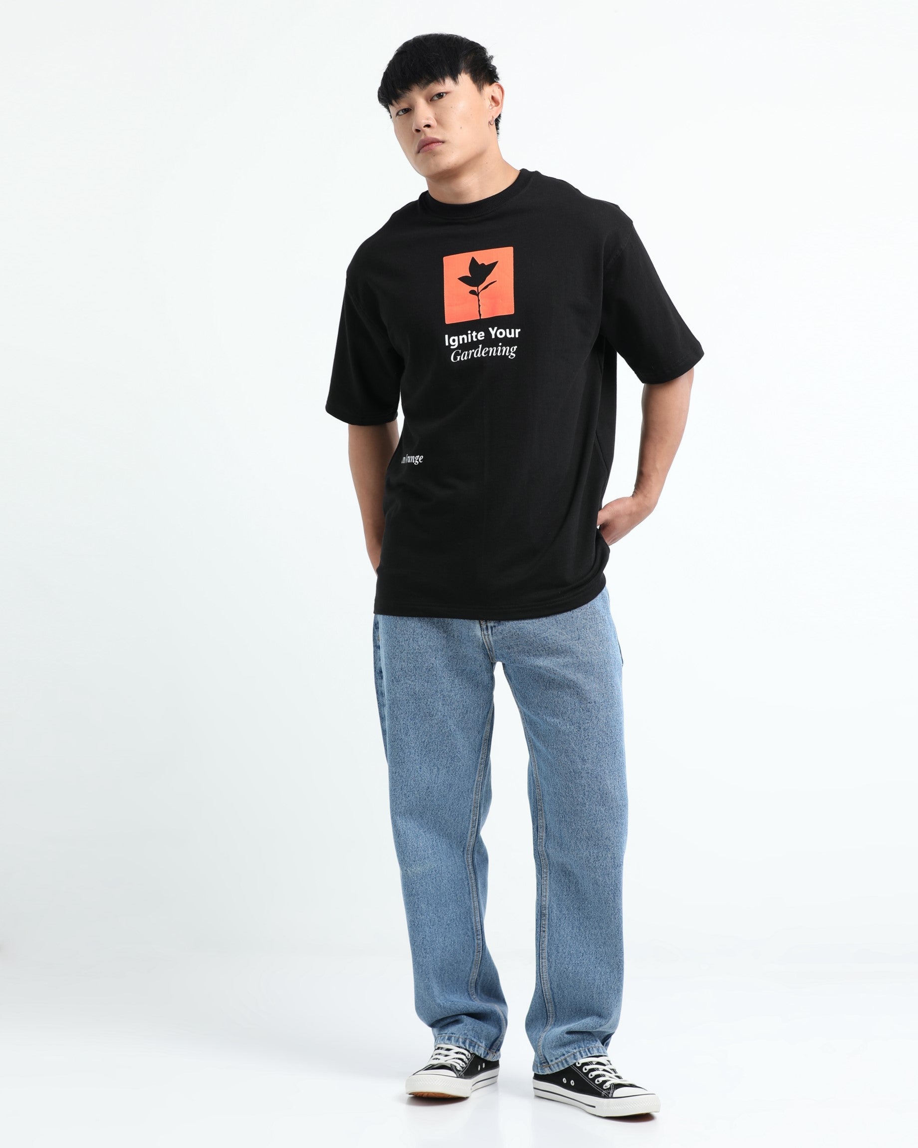 IGNITE YOUR GARDENING BLACK TEE - Relaxed Fit