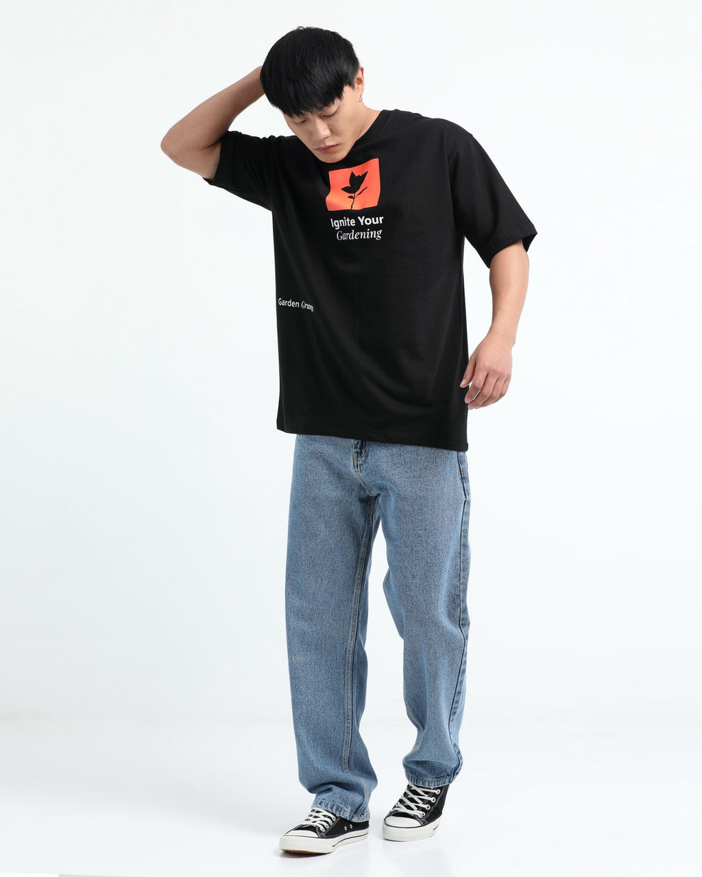 IGNITE YOUR GARDENING BLACK TEE - Relaxed Fit