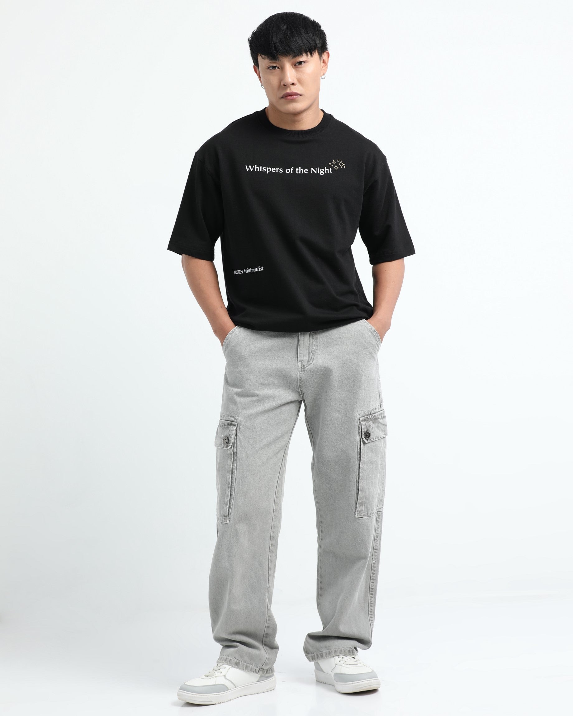 WHISPERS OF THE NIGHT BLACK TEE - Relaxed Fit
