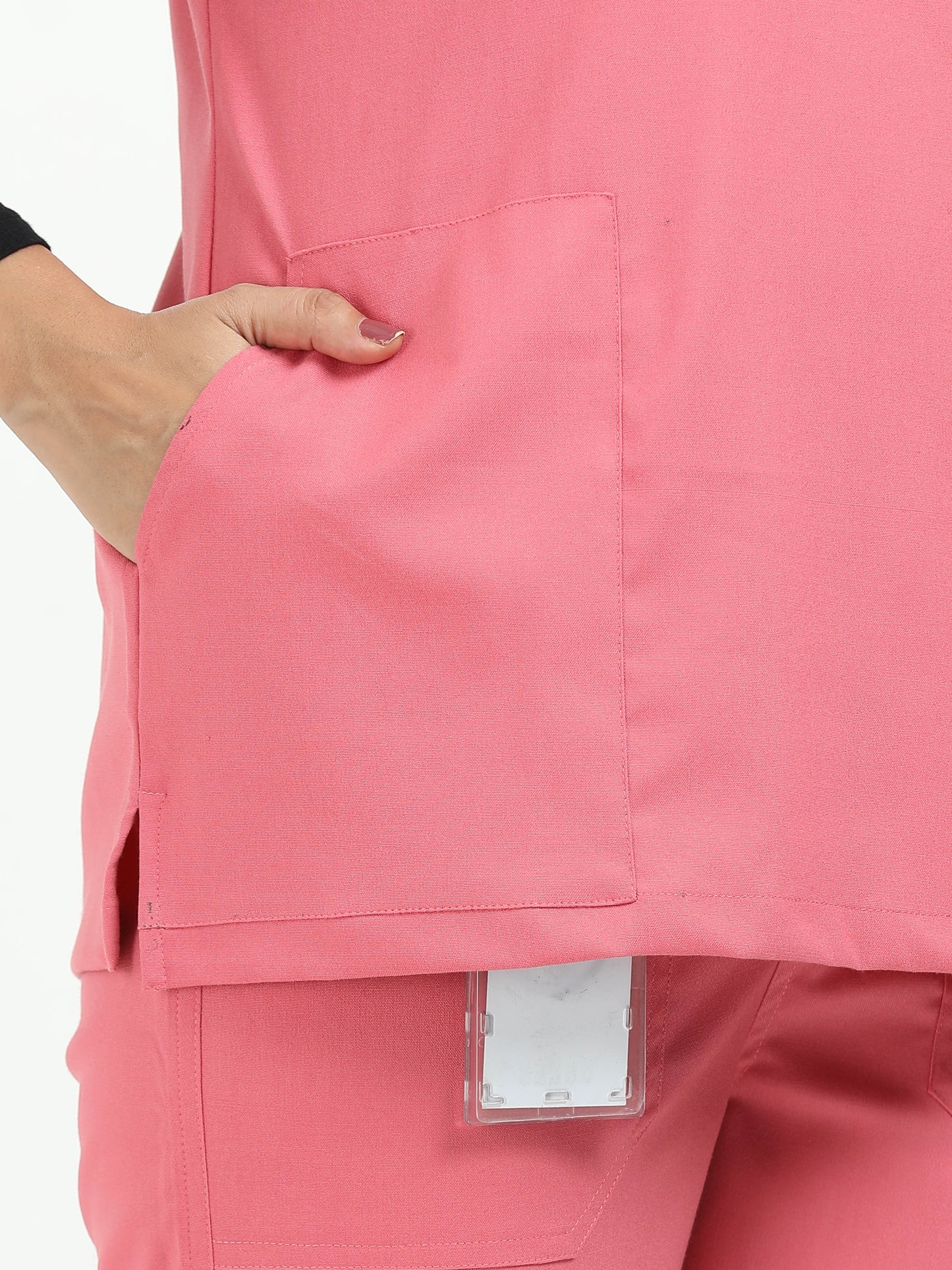 Women’s Mauve Medical Scrub Set – V-Neck Top & Straight Pants | Twill Fabric, Antibacterial & Lightweight – Eco Flex