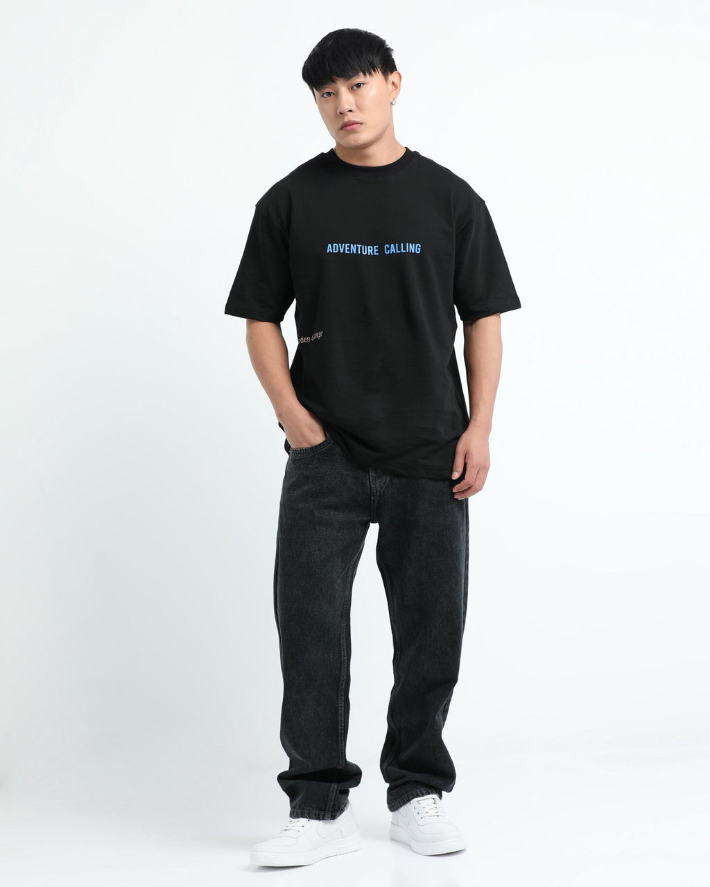 LIFE IS GOOD BLACK TEE - Relaxed Fit