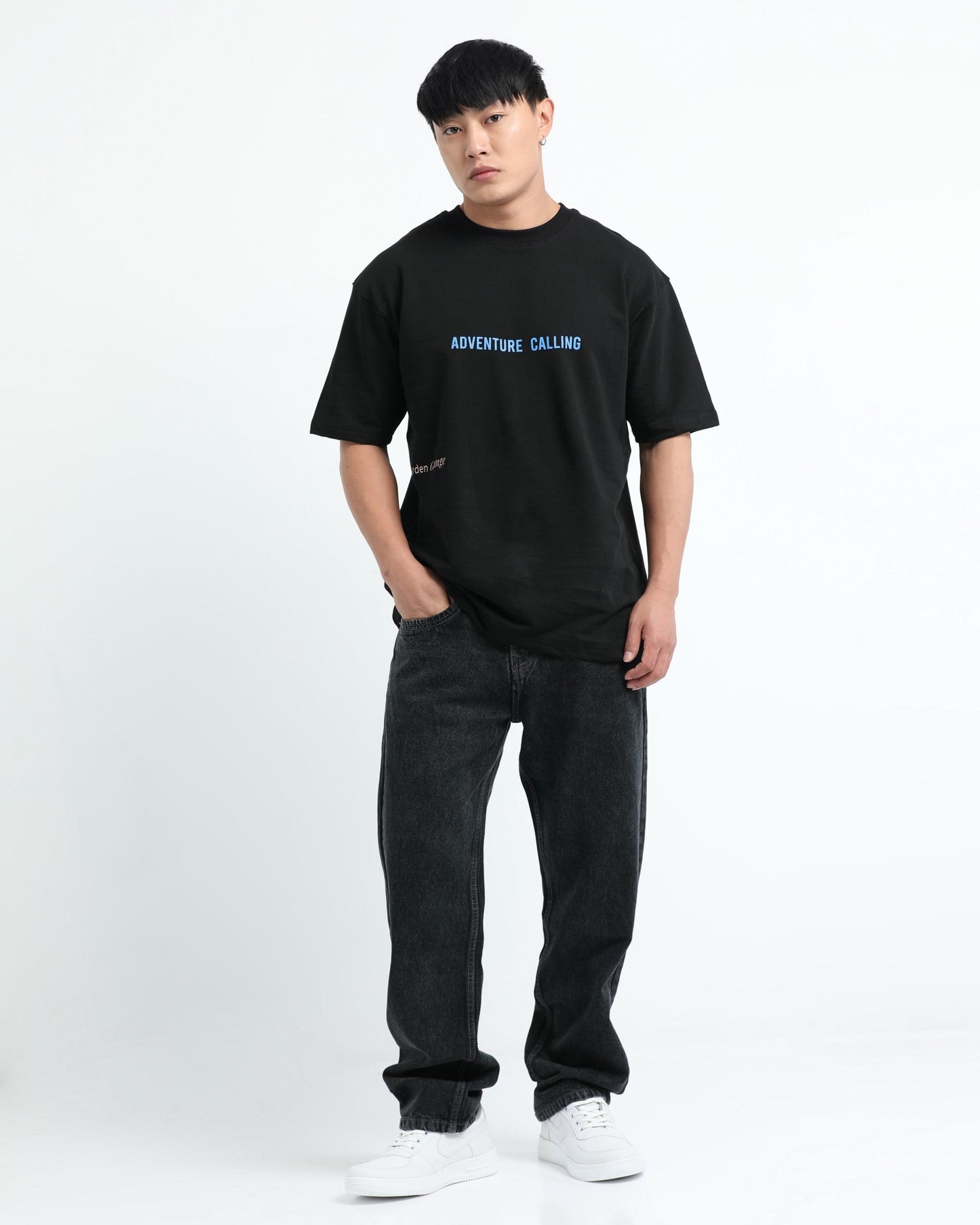 LIFE IS GOOD BLACK TEE - Relaxed Fit