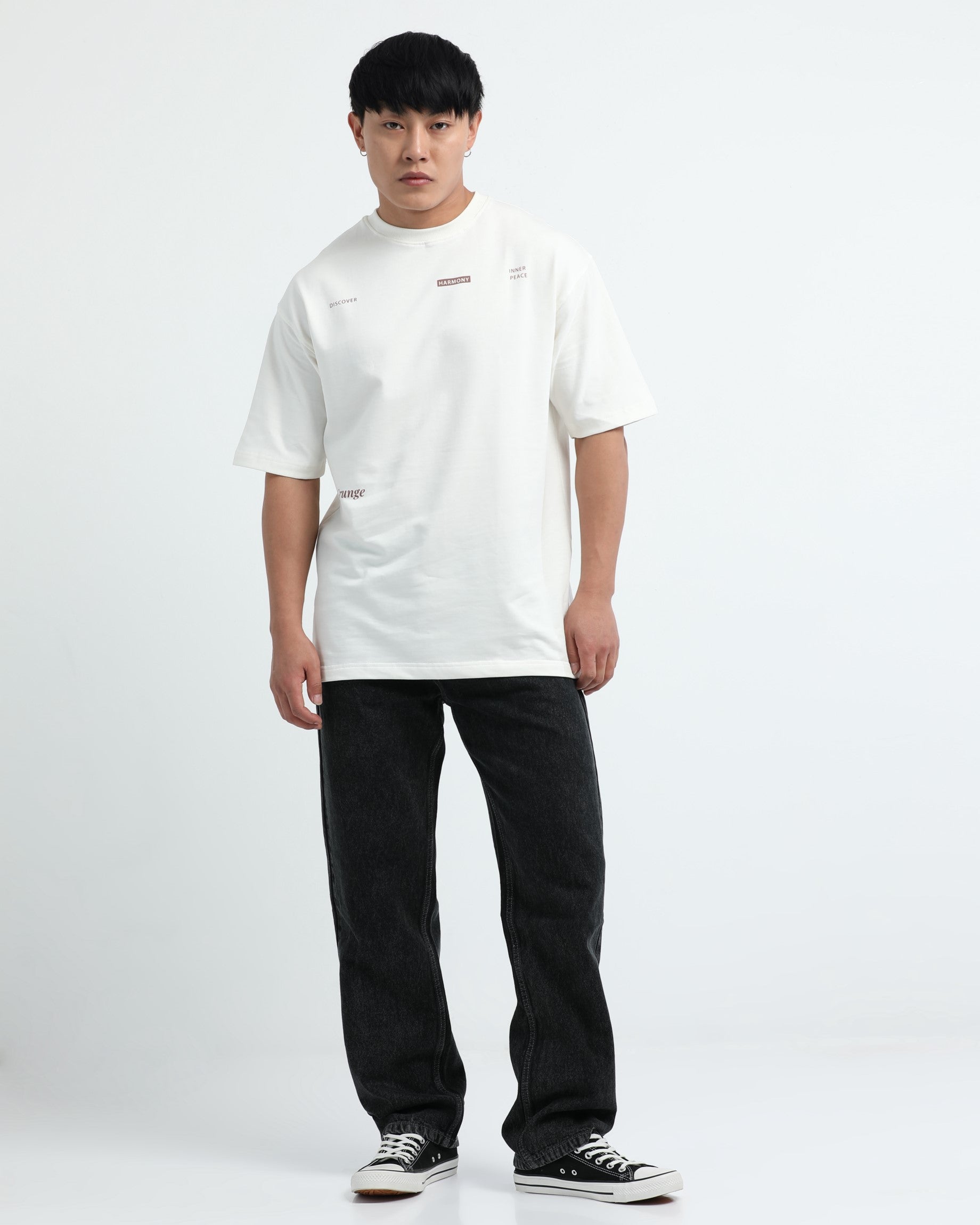 HARMONY OFF WHITE TEE - Relaxed Fit