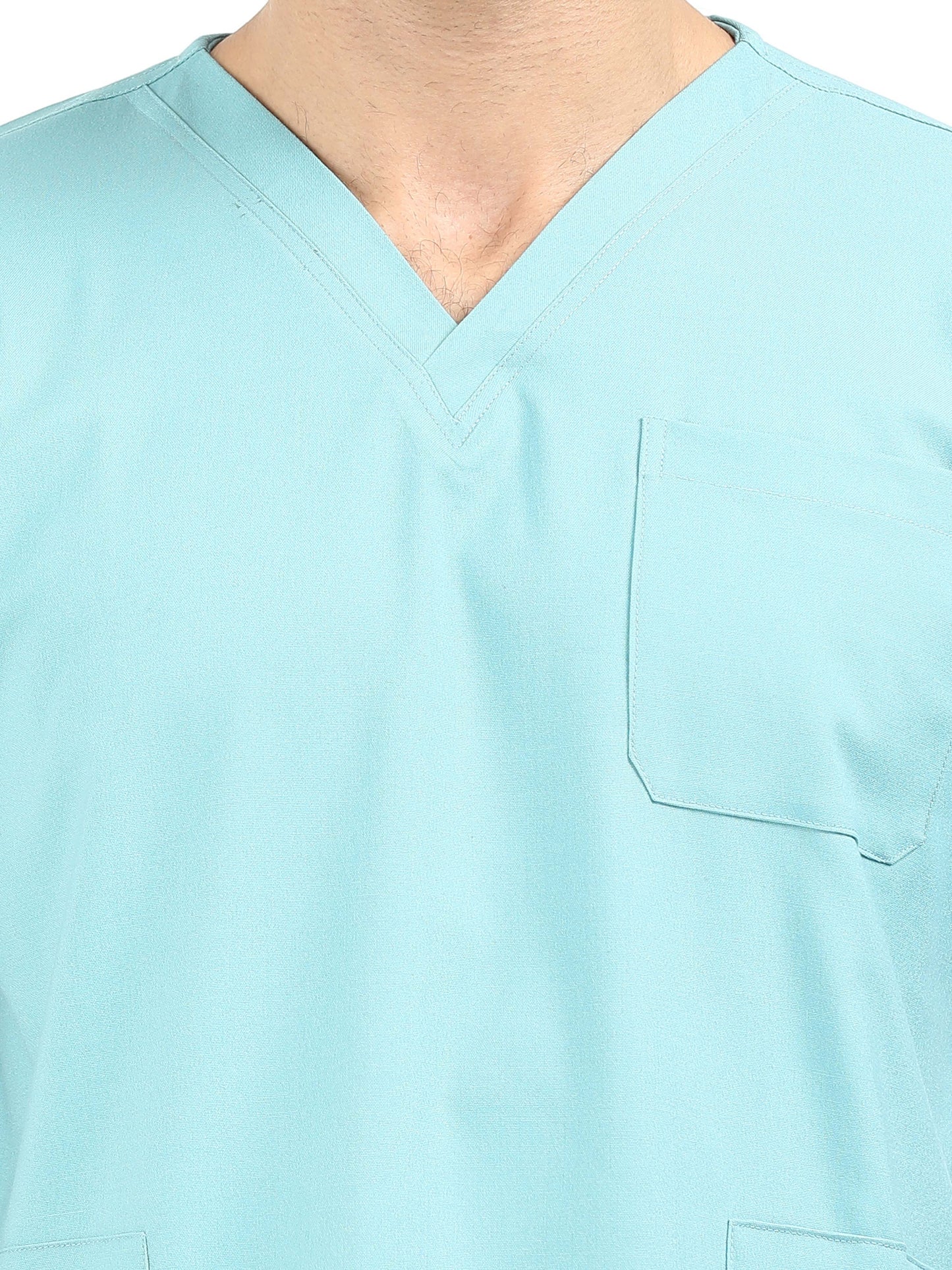 Men’s Eucalyptus Medical Scrub Set – V-Neck Top & Straight Pants | Twill Fabric, Lightweight & Breathable – Eco Flex