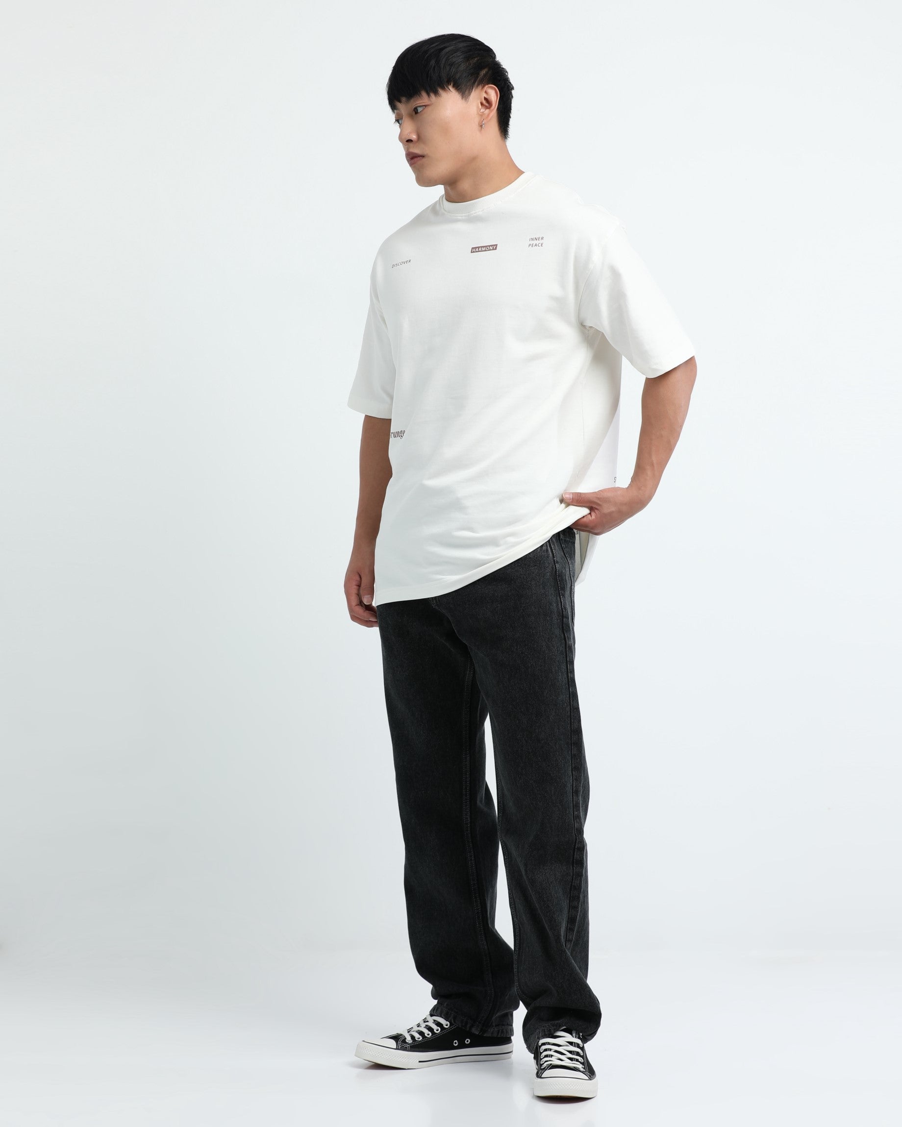 HARMONY OFF WHITE TEE - Relaxed Fit