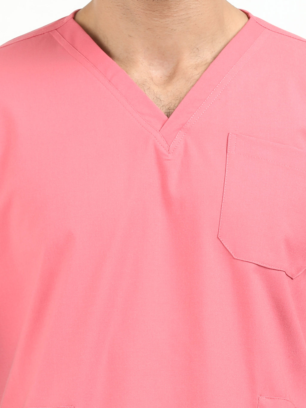 Men’s Mauve Medical Scrub Set – V-Neck Top & Straight Pants | Twill Fabric, Lightweight & Antibacterial – Eco Flex