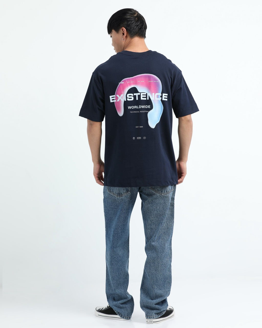EXISTENCE NAVY BLUE TEE - Relaxed Fit