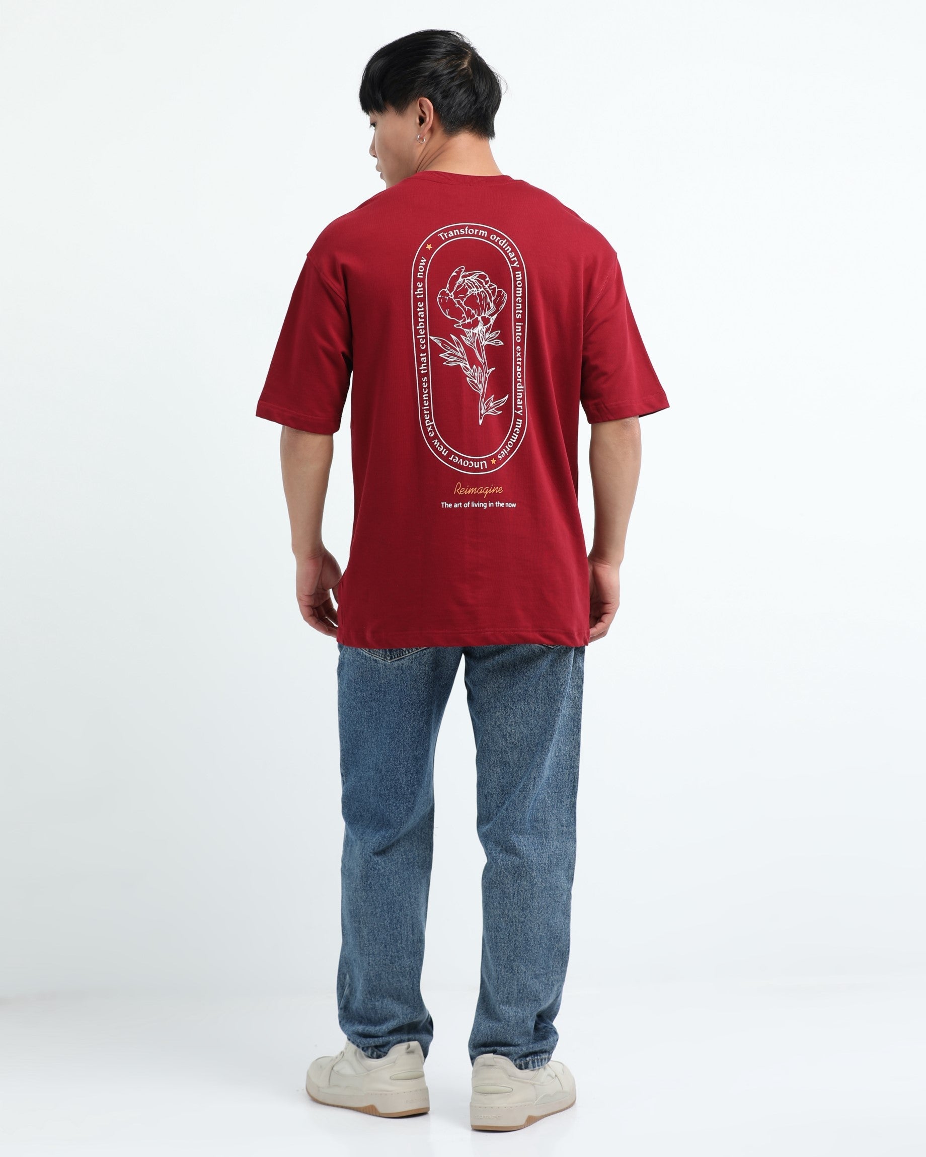 REIMAGINE MAROON TEE - Relaxed Fit