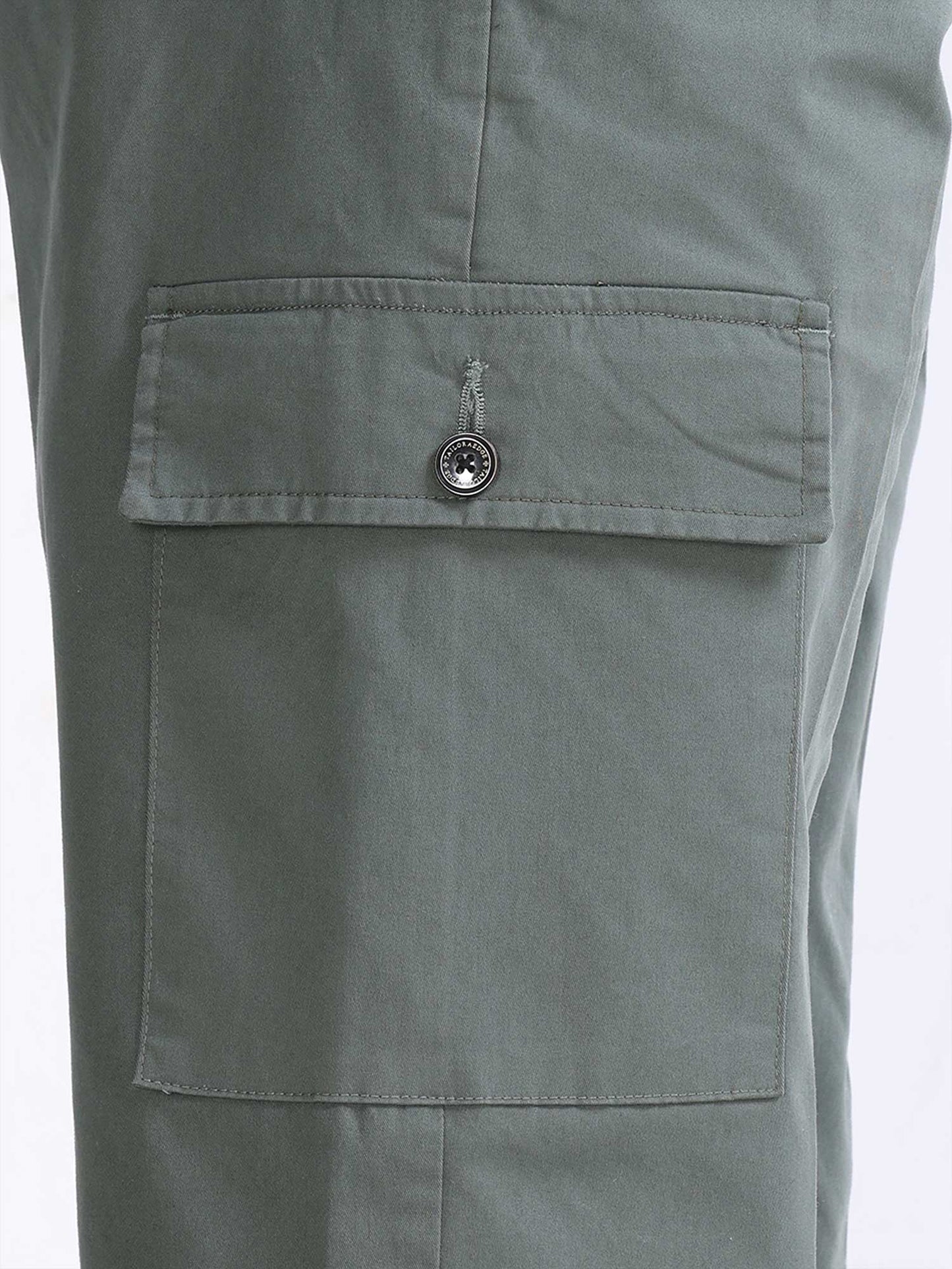 Milano Double Pleated Olive Relaxed Cargo