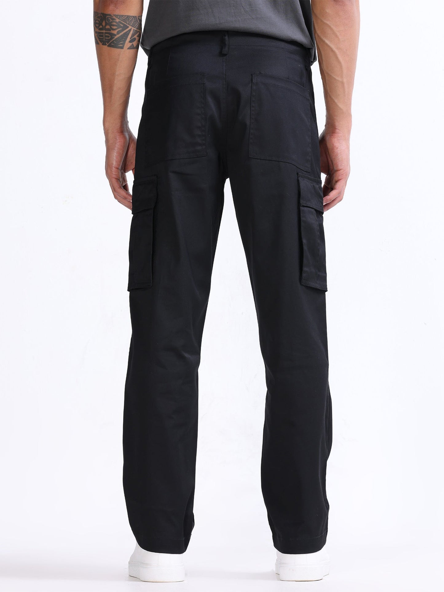 Mason Black Relaxed Cargo